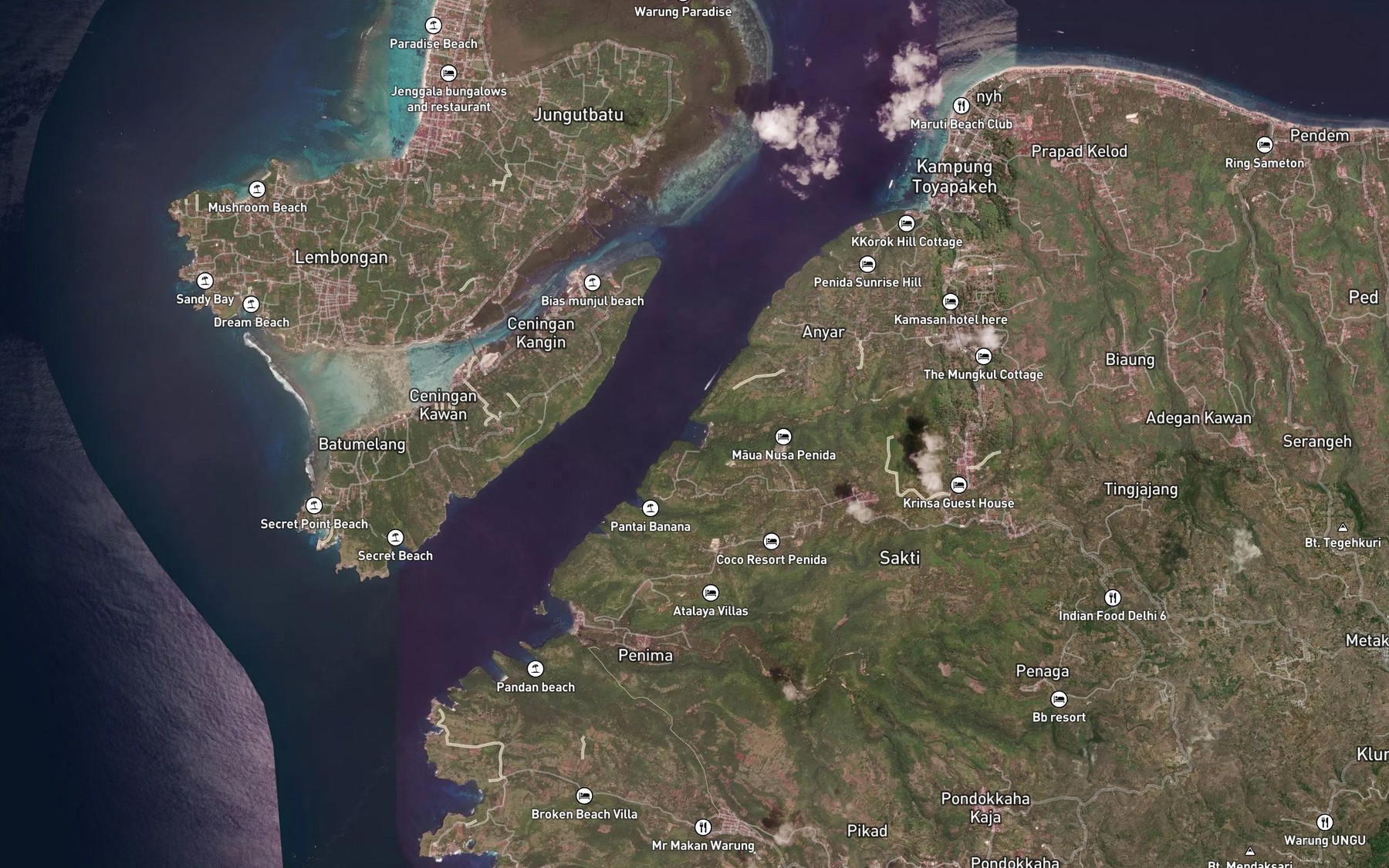 Satellite map of the Teluk Besarteben