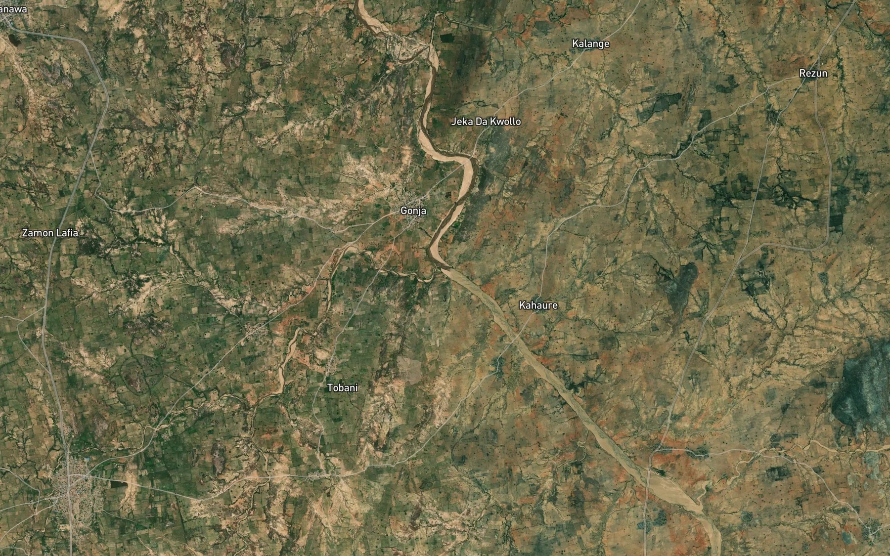 Satellite map of the River Maru