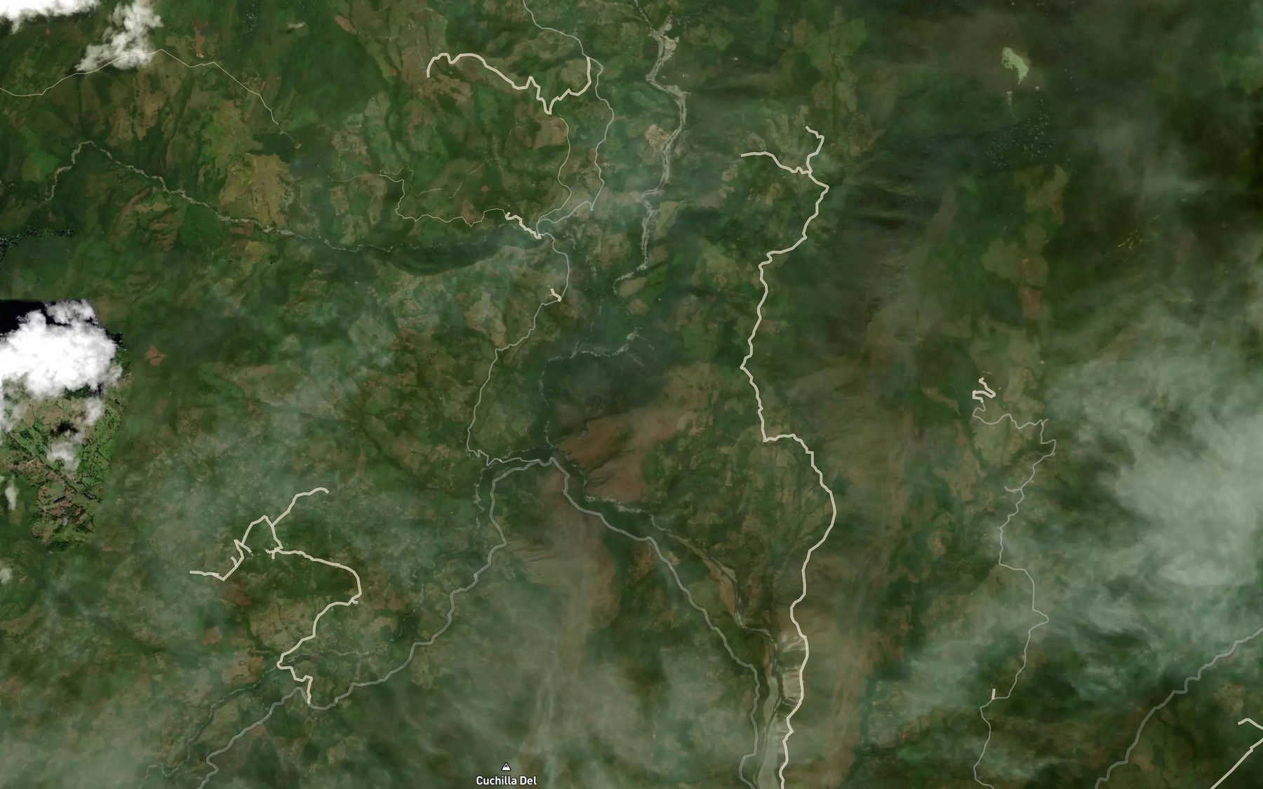 Satellite map of the Rio Siama