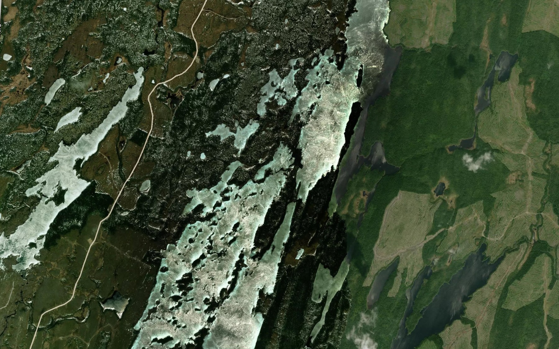 Satellite map of the Lac Linne