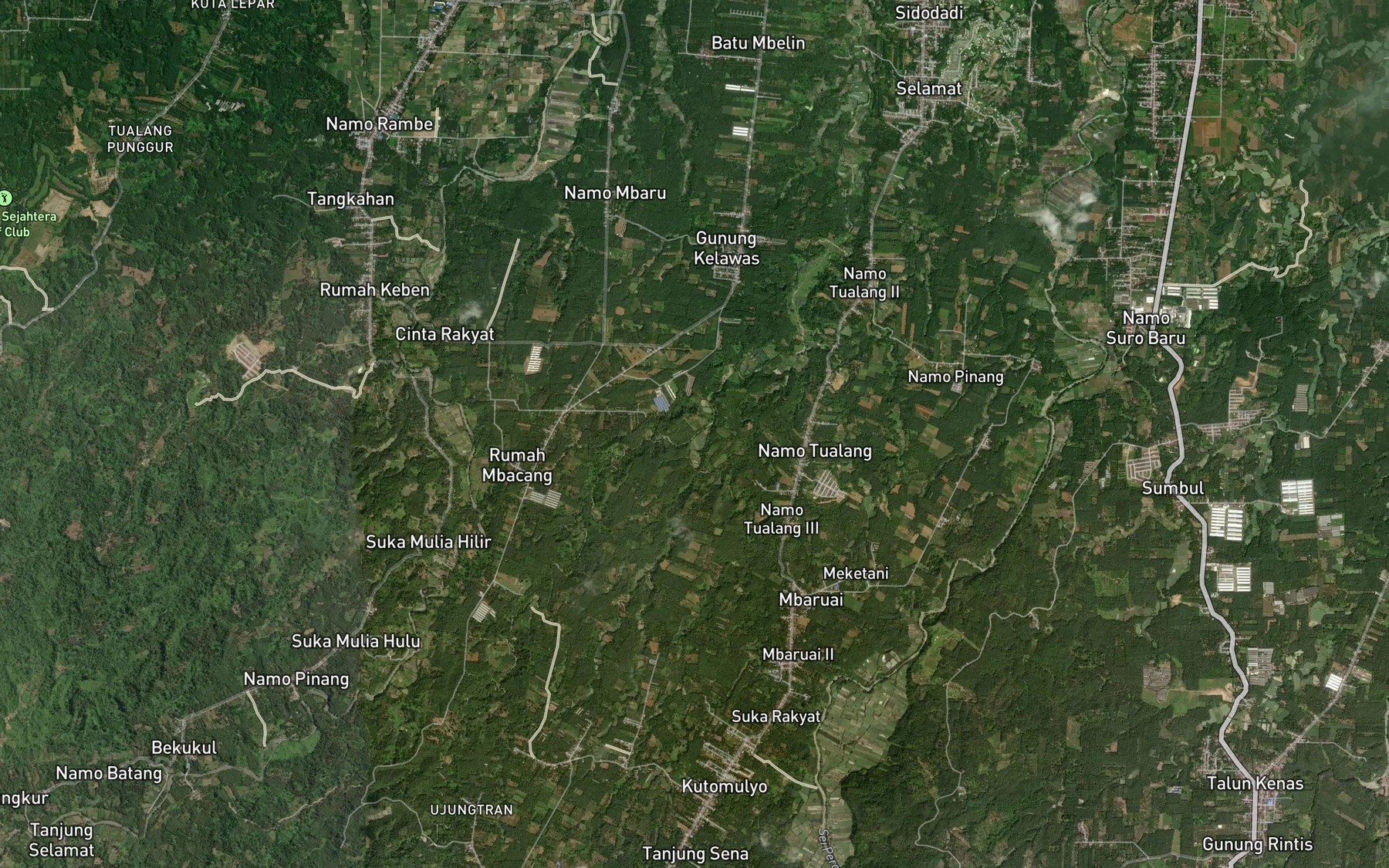 Satellite map of the Lau Simaimai