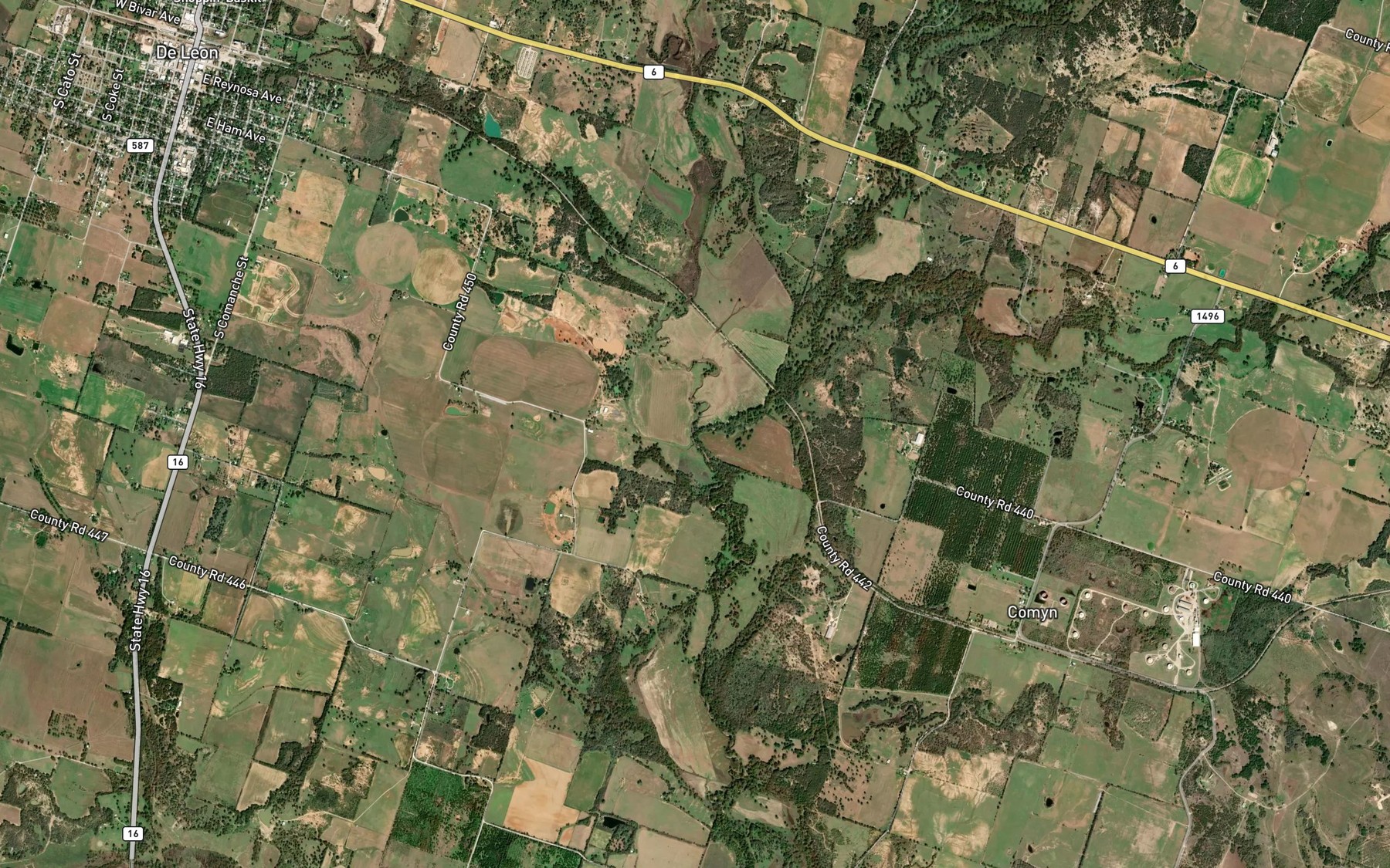 Satellite map of the Armstrong Creek