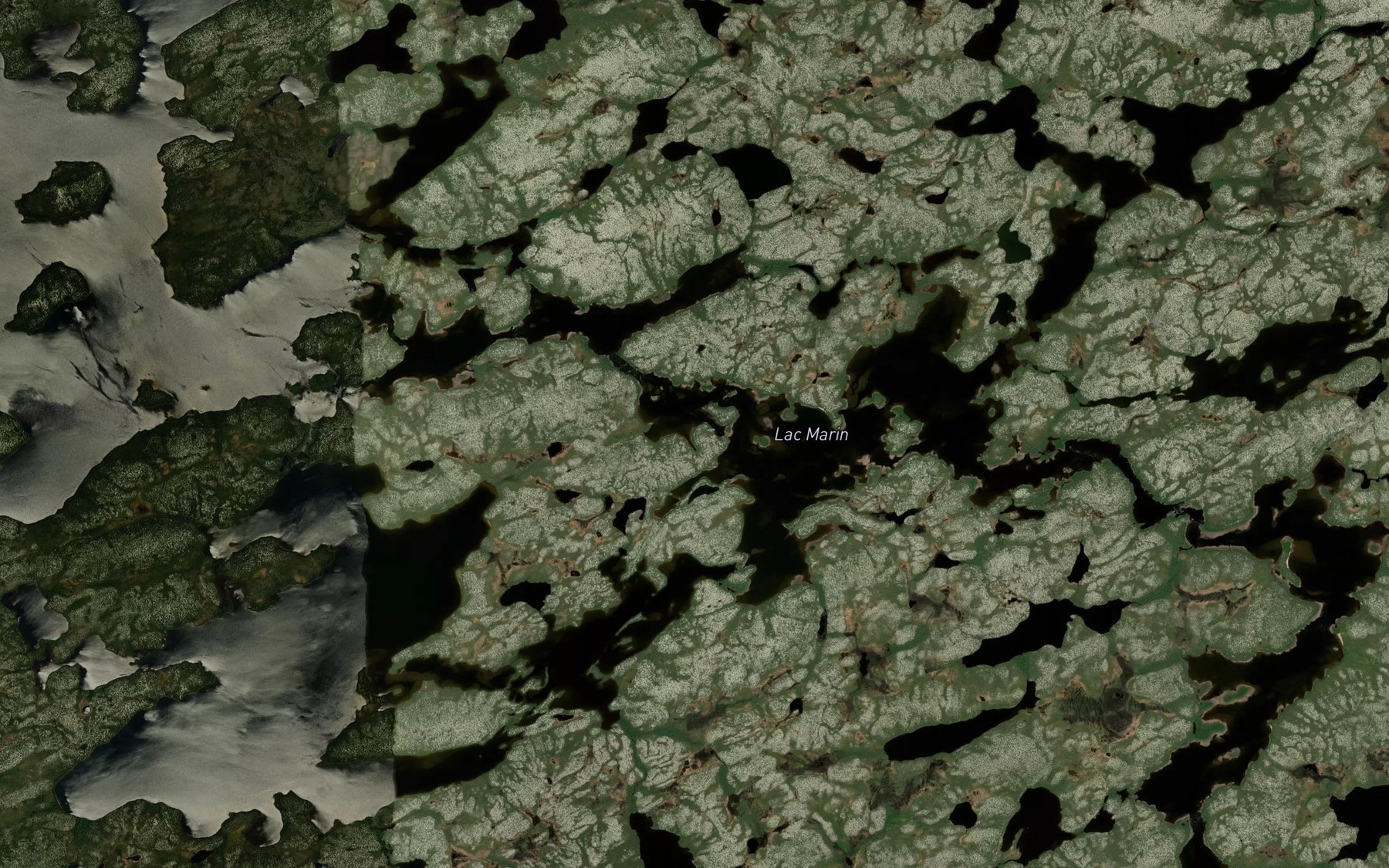Satellite map of the Lac Marin