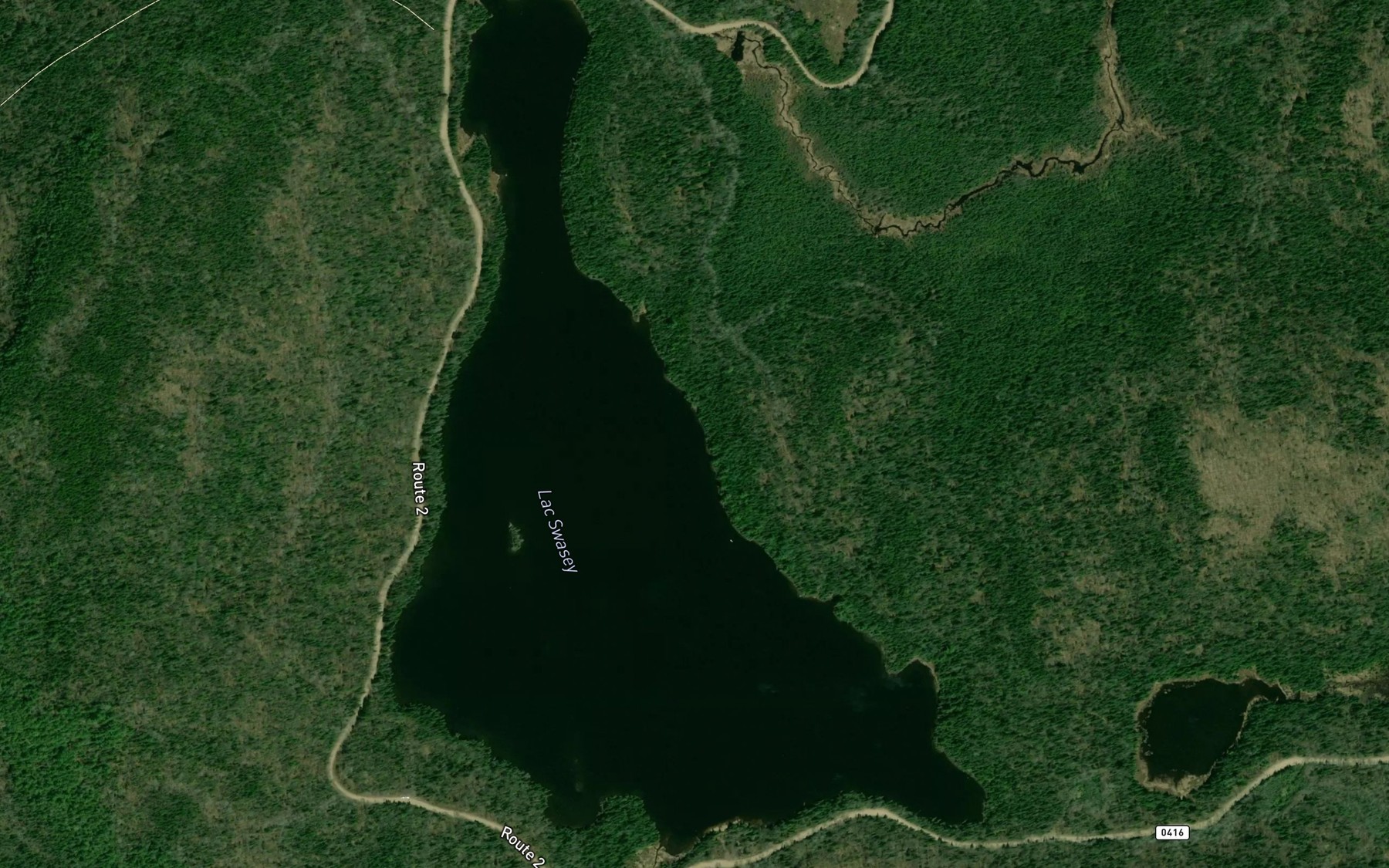 Satellite map of the Lac Swasey