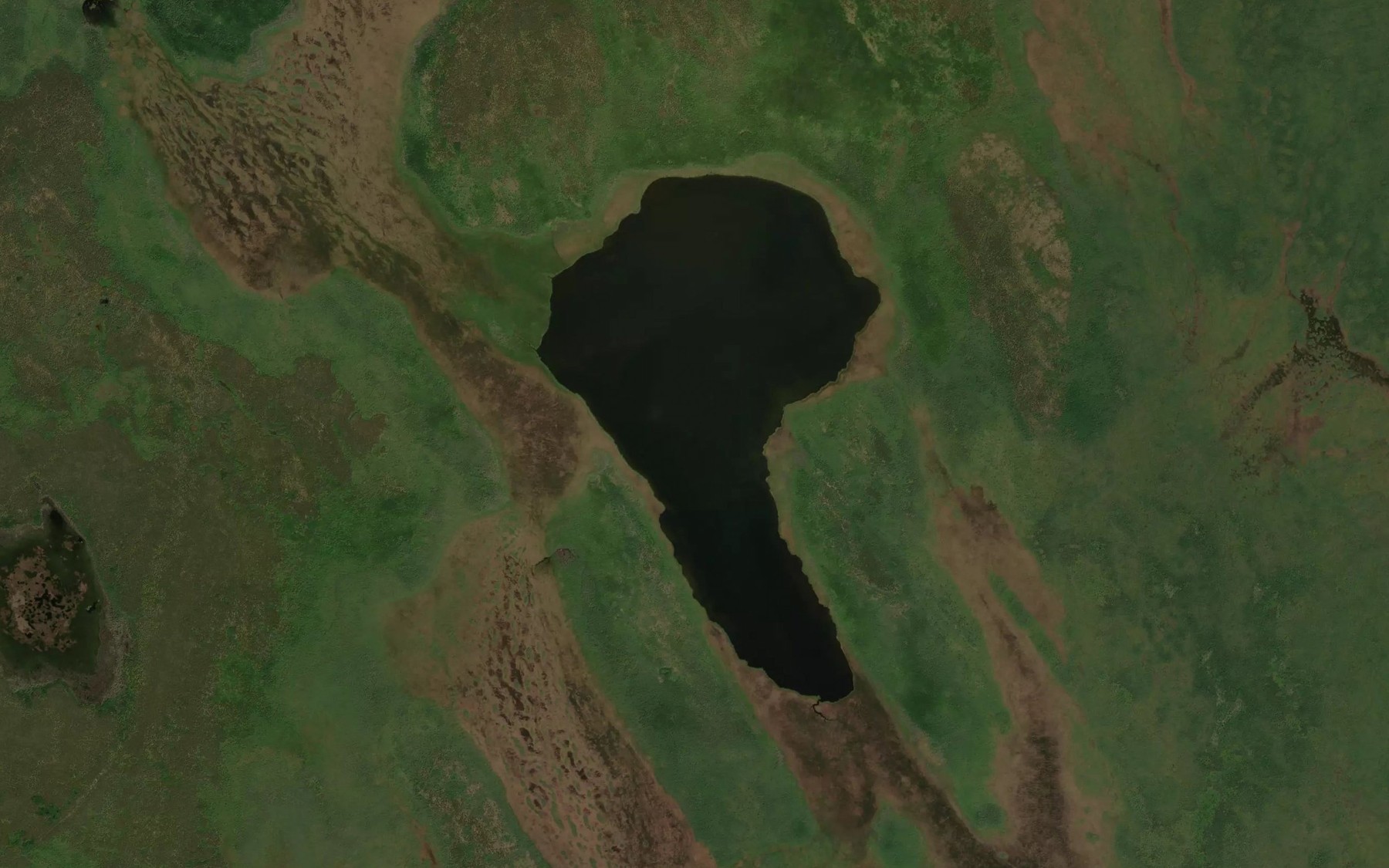 Satellite map of the North Twin Lake