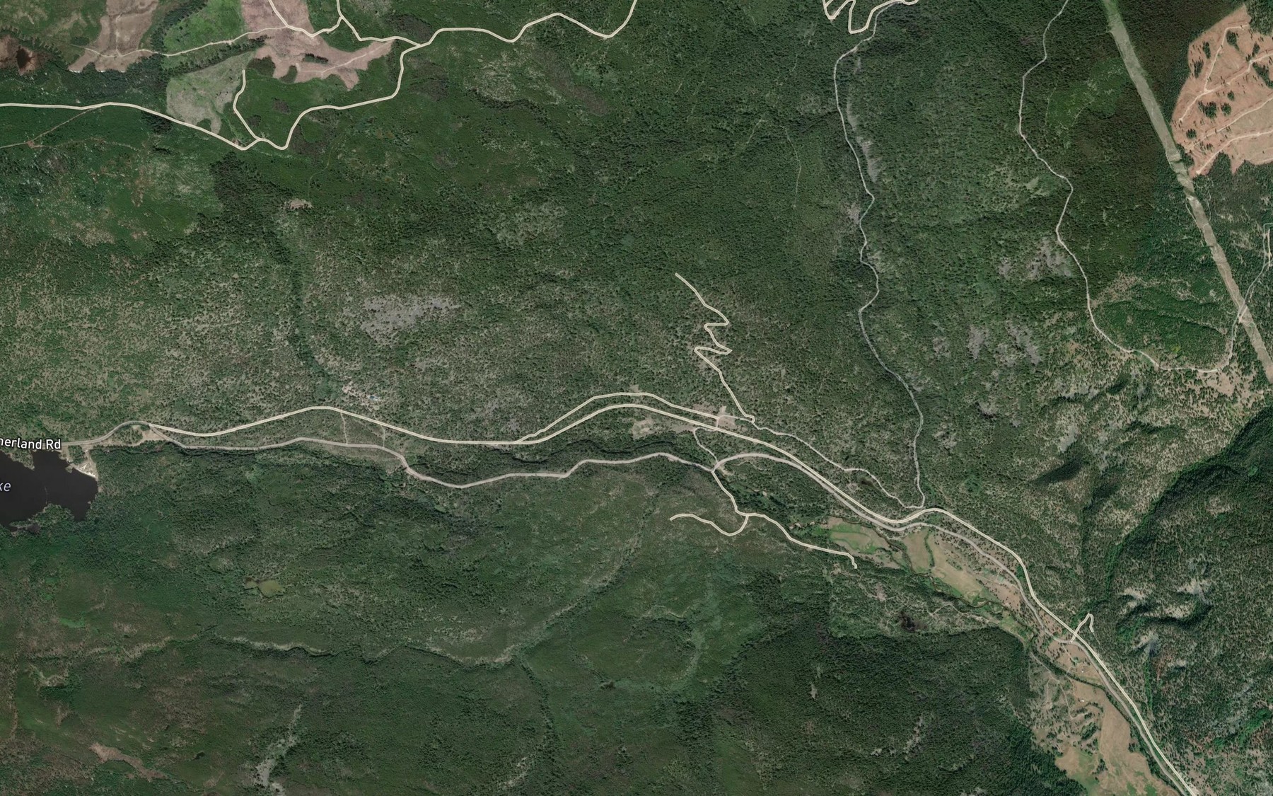 Satellite map of the Rowley Creek