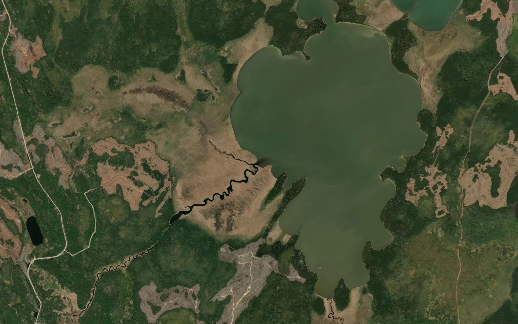 Satellite map of the Little Mikes Creek