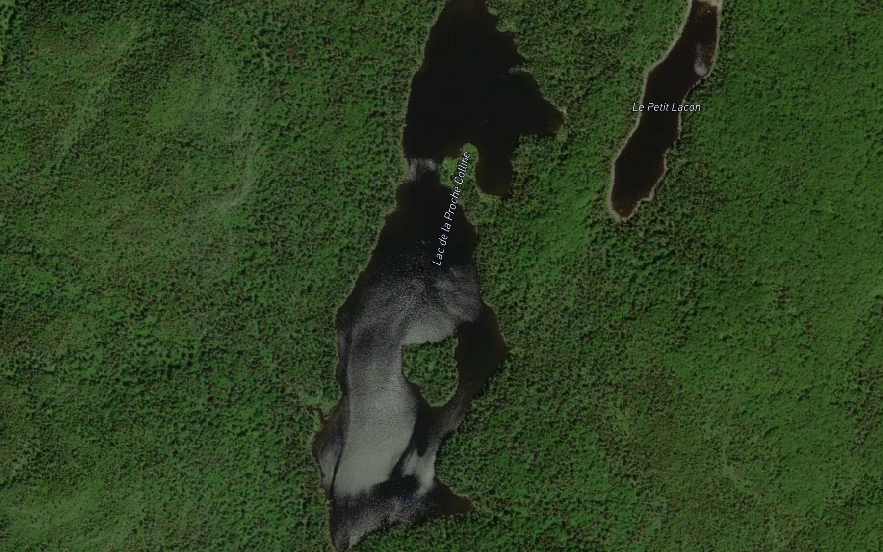 Satellite map of the Lac de la Proche Colline