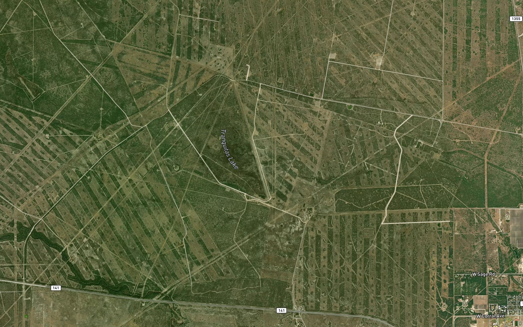 Satellite map of the Reservoir Number 6