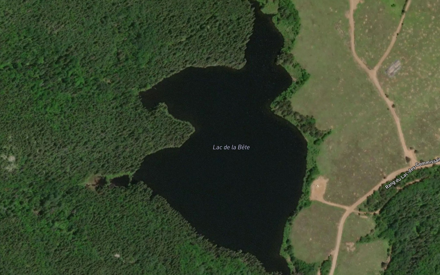 Satellite map of the Lac de la Bete
