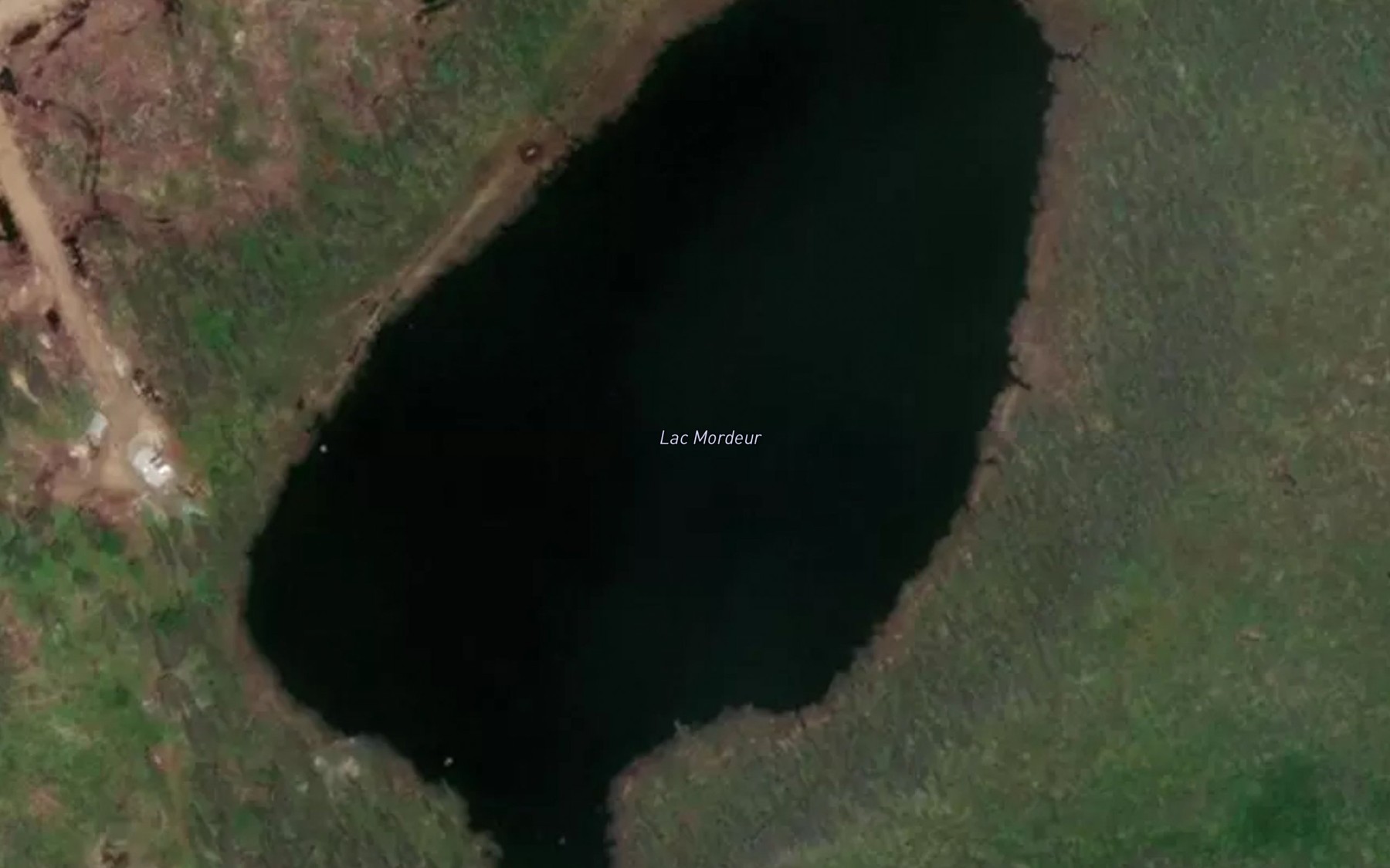 Satellite map of the Lac Mordeur