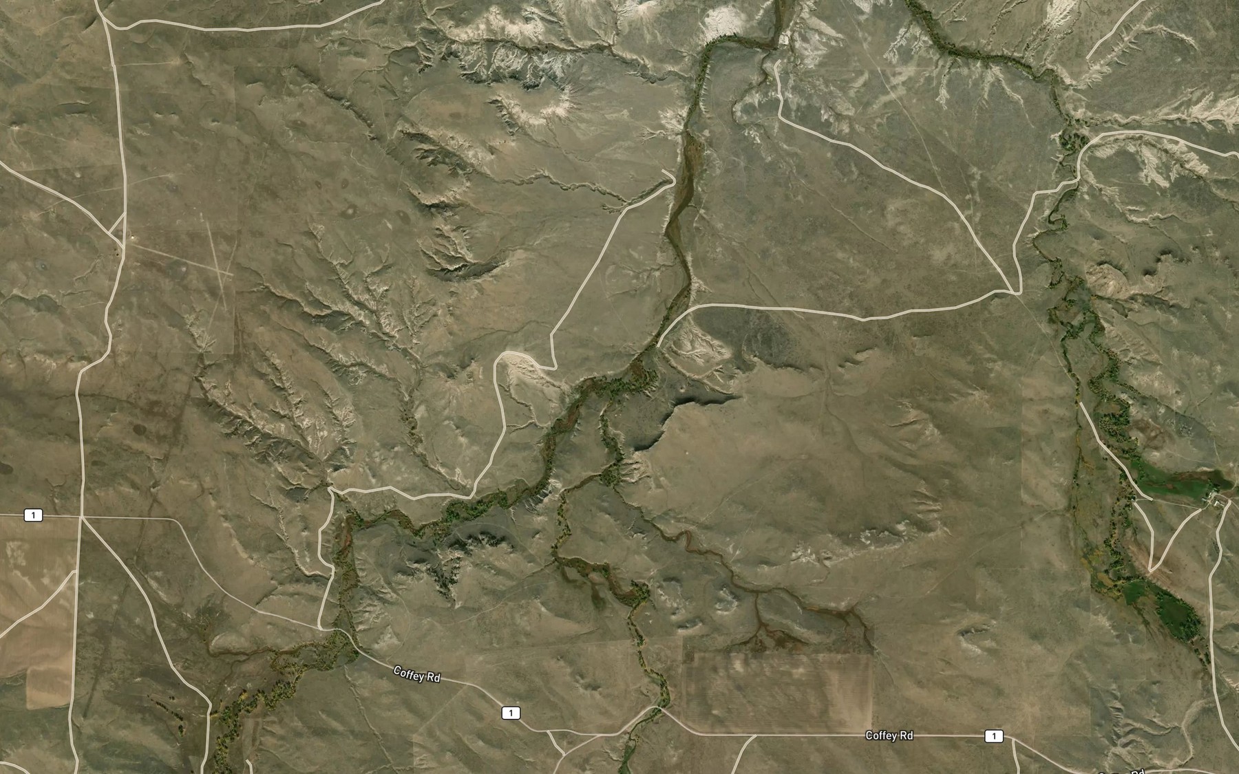Satellite map of the Middle Creek