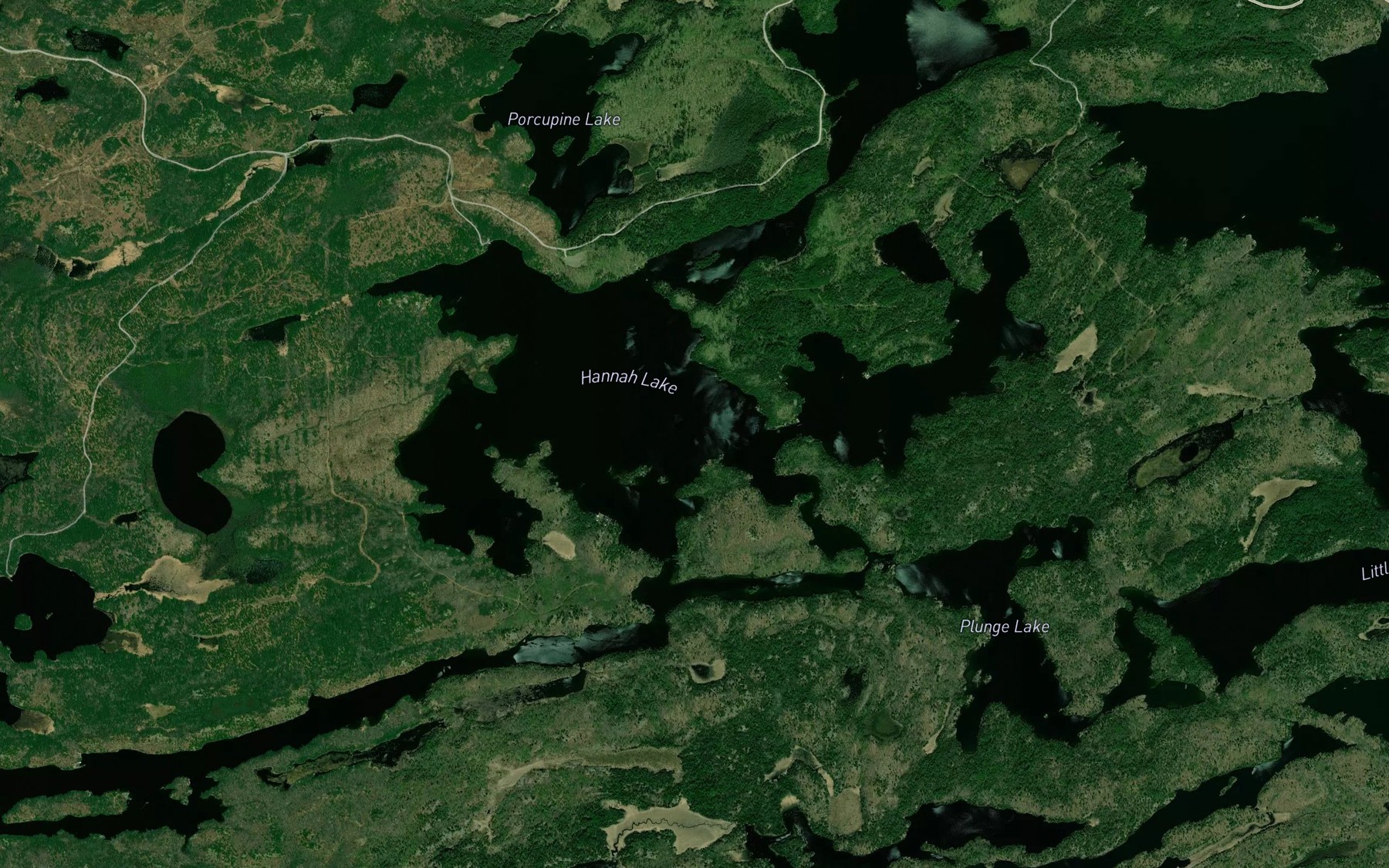 Satellite map of the Blasted Channel