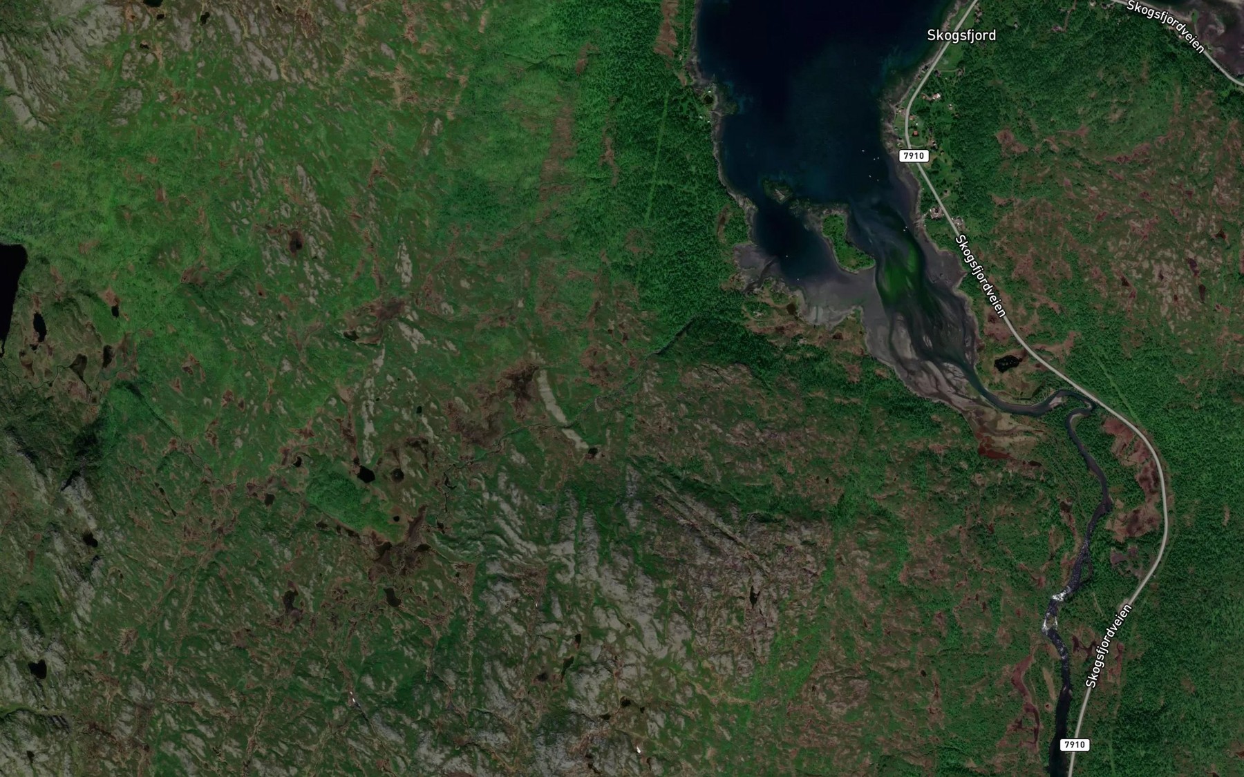 Satellite map of the Hamneelva