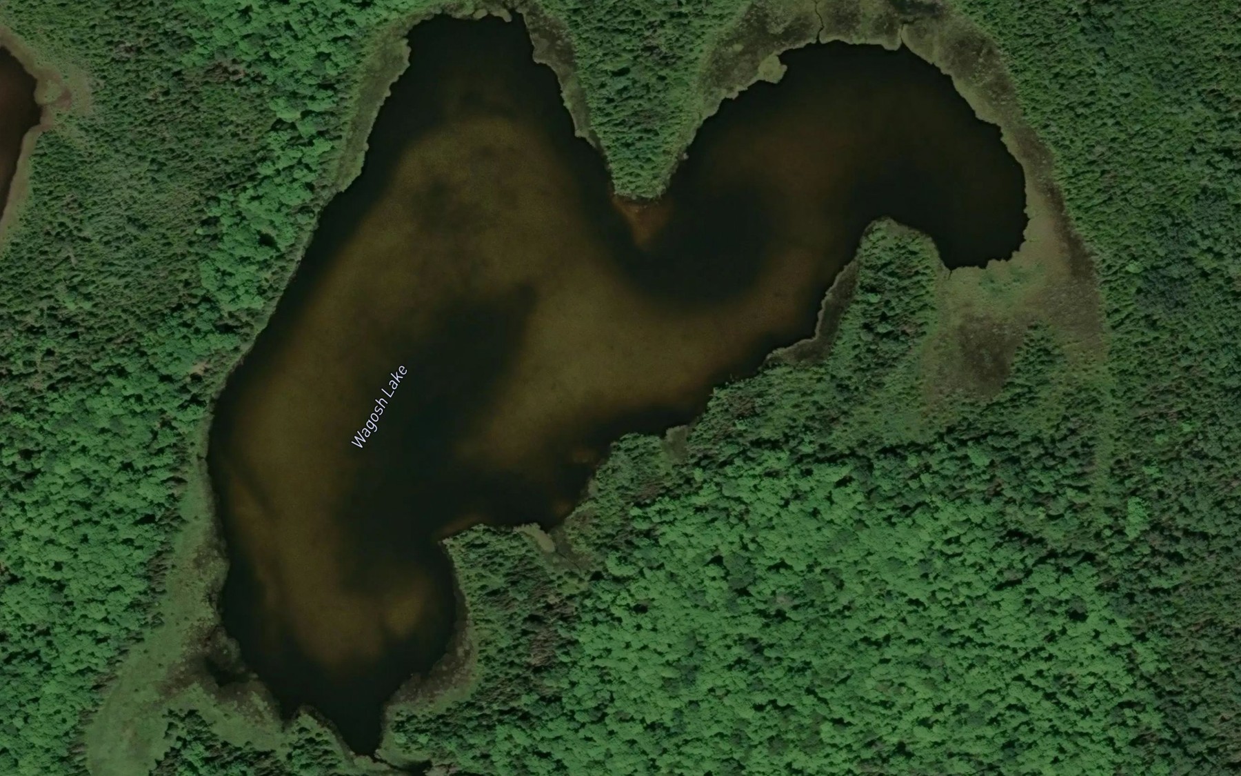 Satellite map of the Wagosh Lake