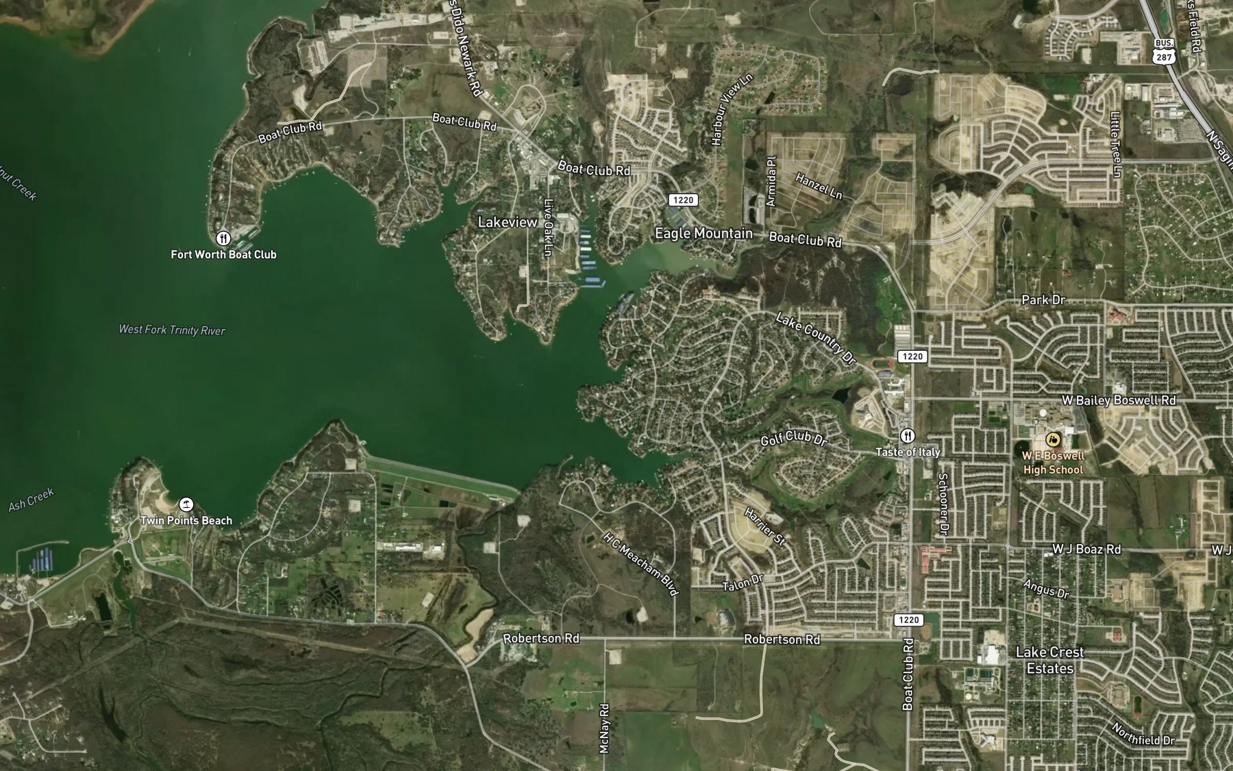 Satellite map of the Little Carter Slough