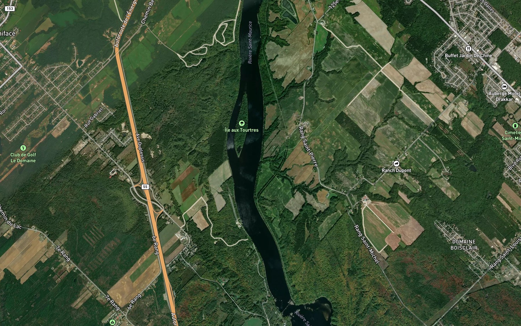 Satellite map of the Ruisseau Pelletier