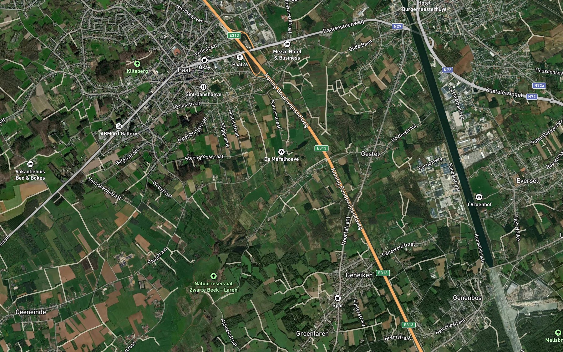 Satellite map of the Winterbeek