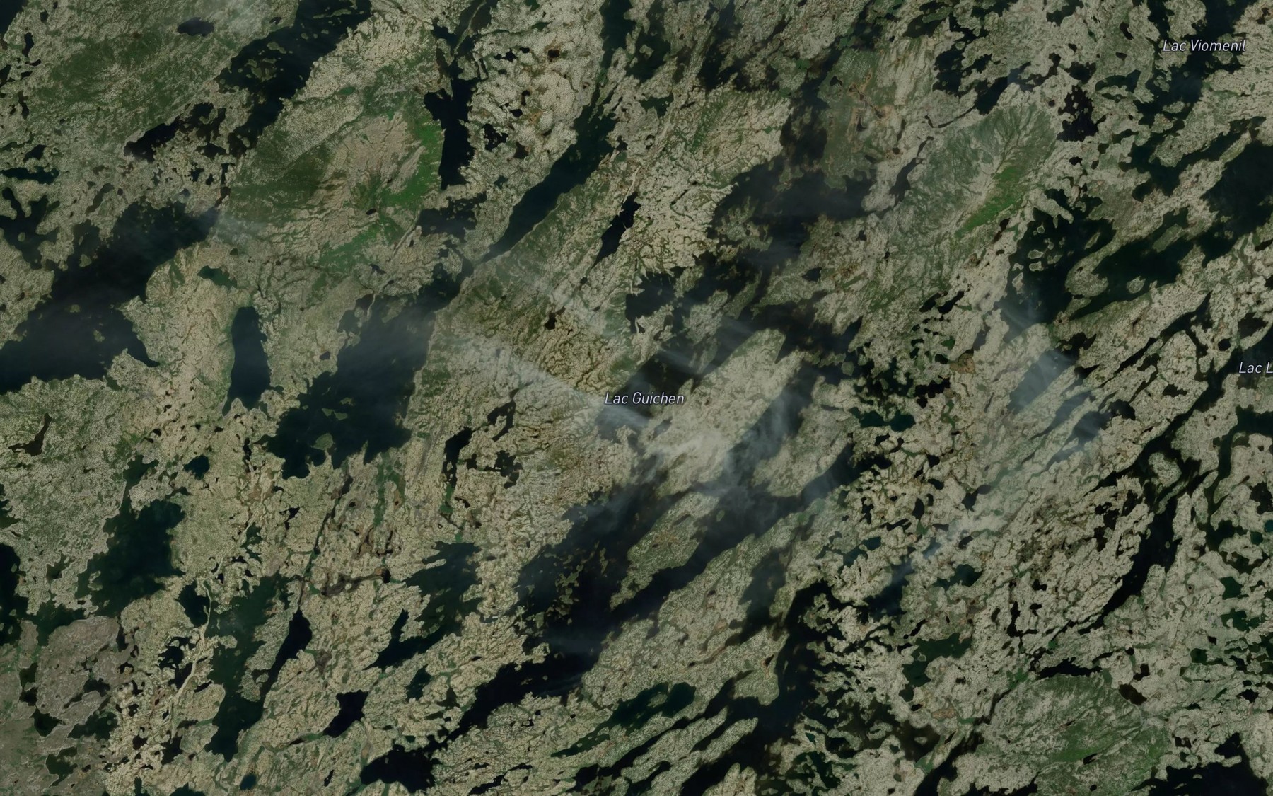 Satellite map of the Lac Guichen