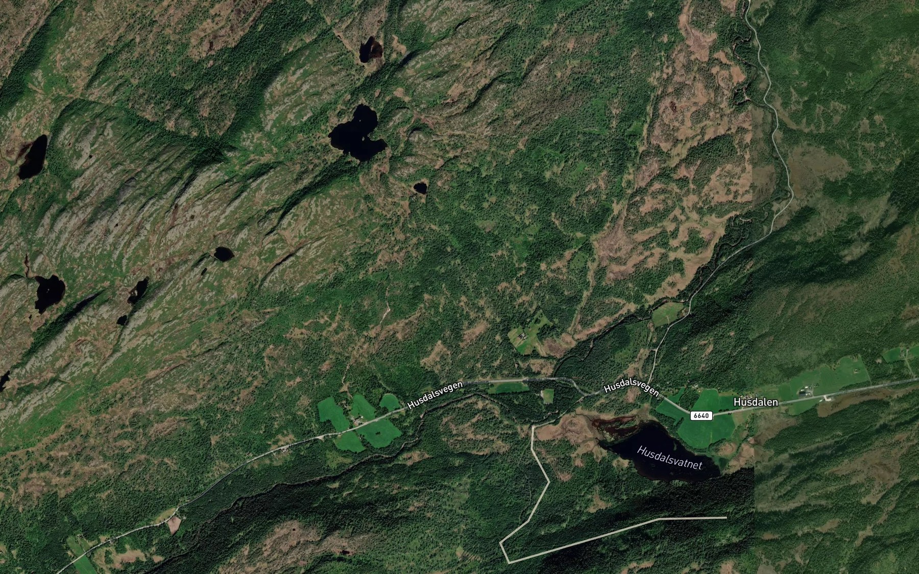 Satellite map of the Bakkbekken