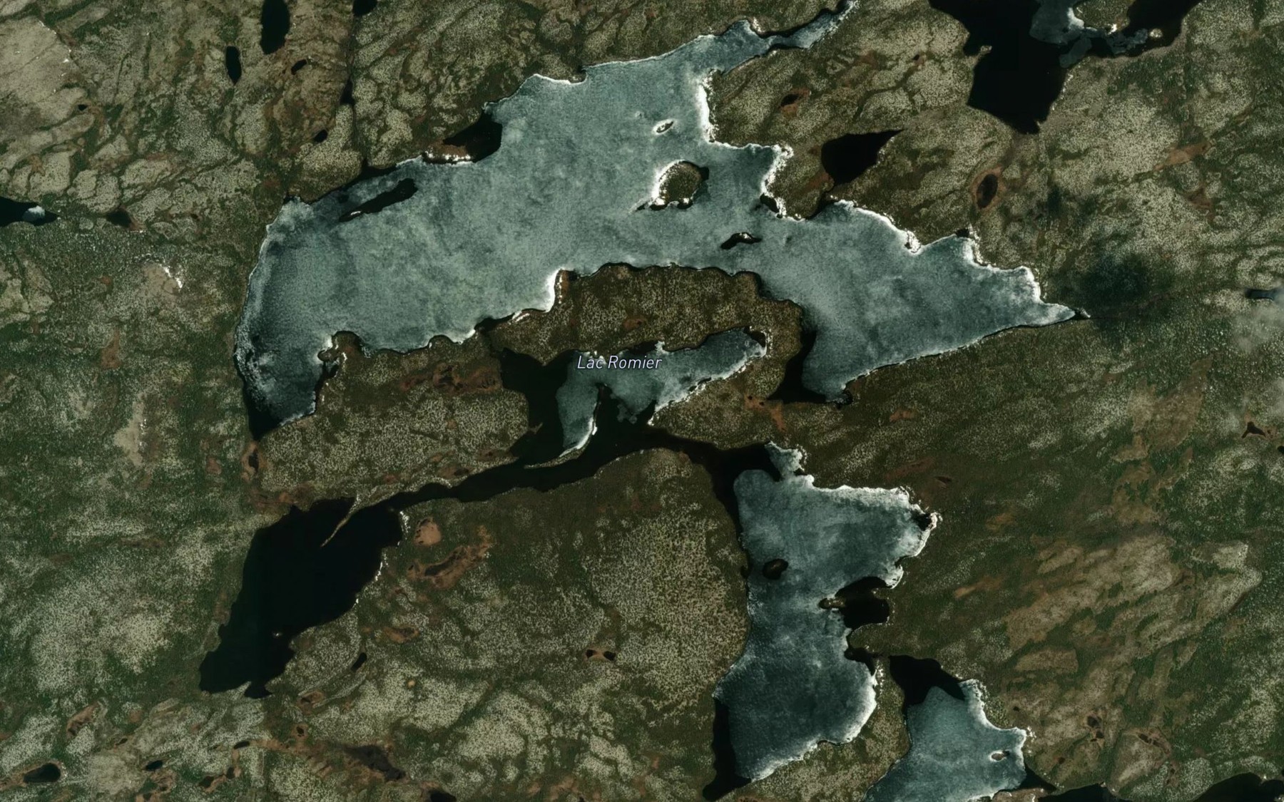 Satellite map of the Lac Romier