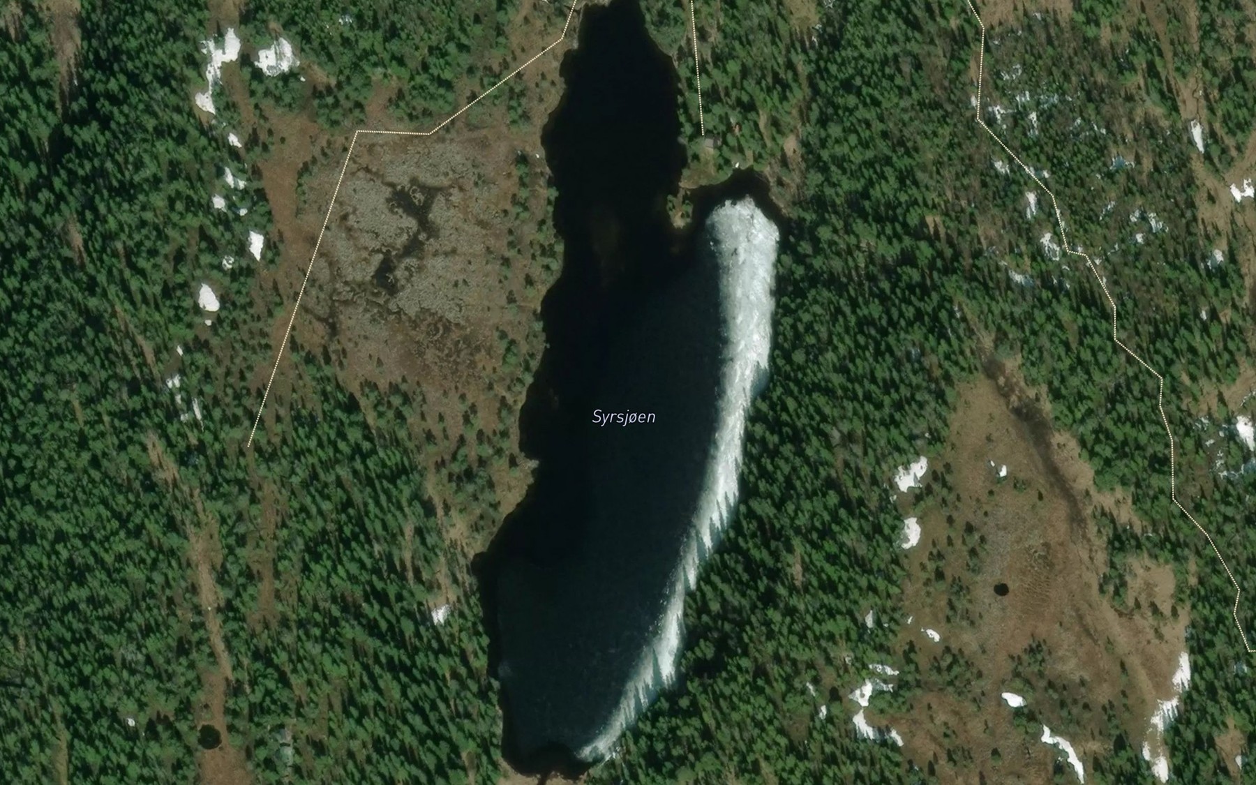 Satellite map of the Syrsjoen