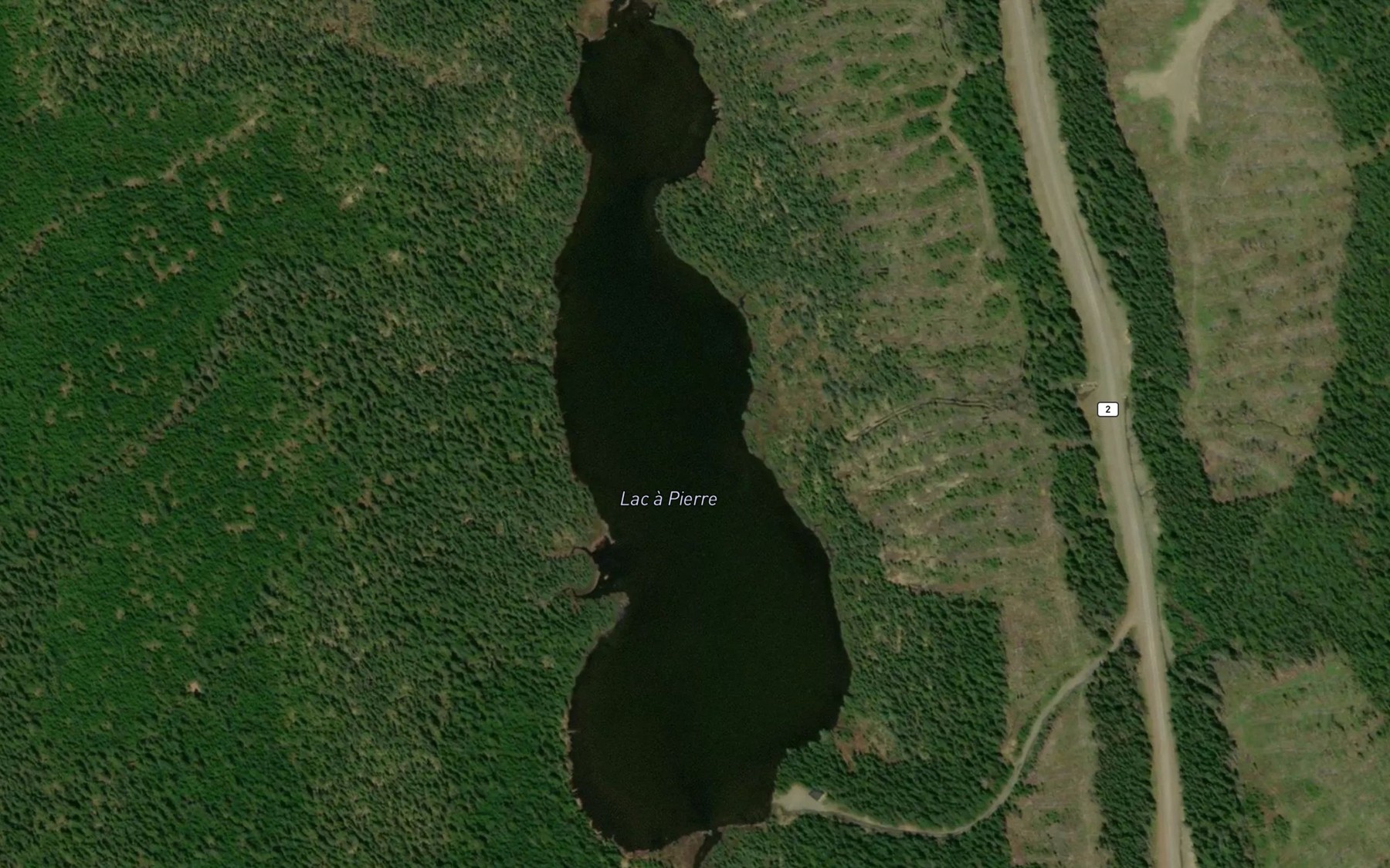 Satellite map of the Lac a Pierre