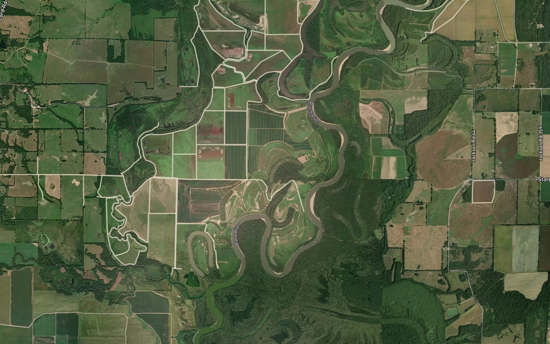 Satellite map of the Little Cow Pond