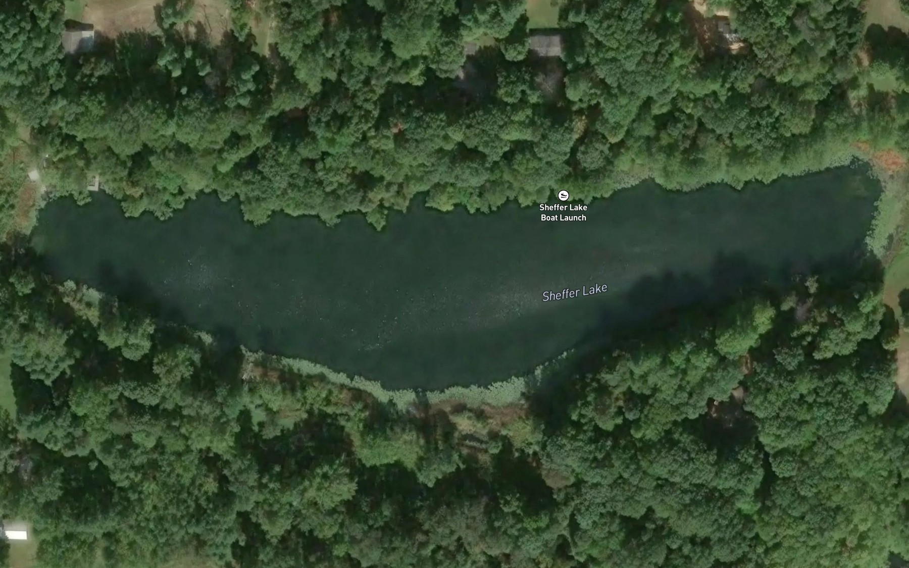 Satellite map of the Sheffer Lake