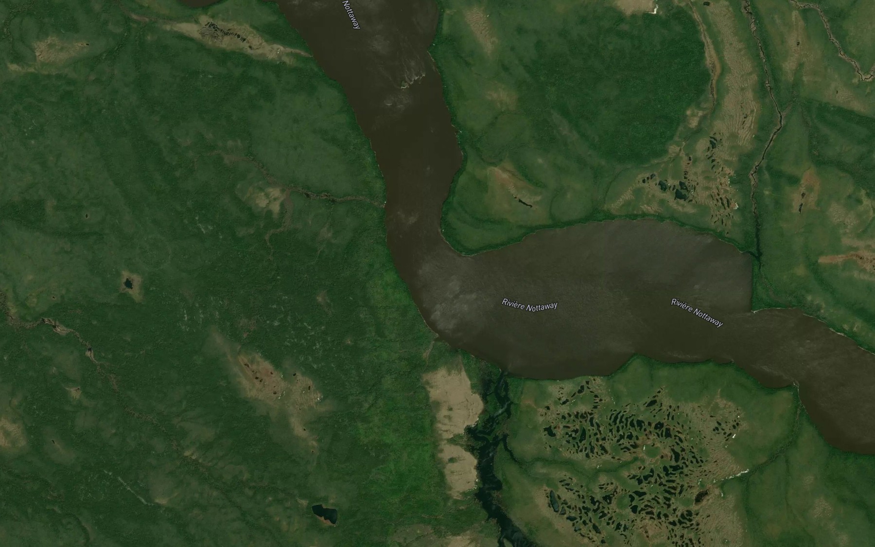 Satellite map of the Lac Dusaux