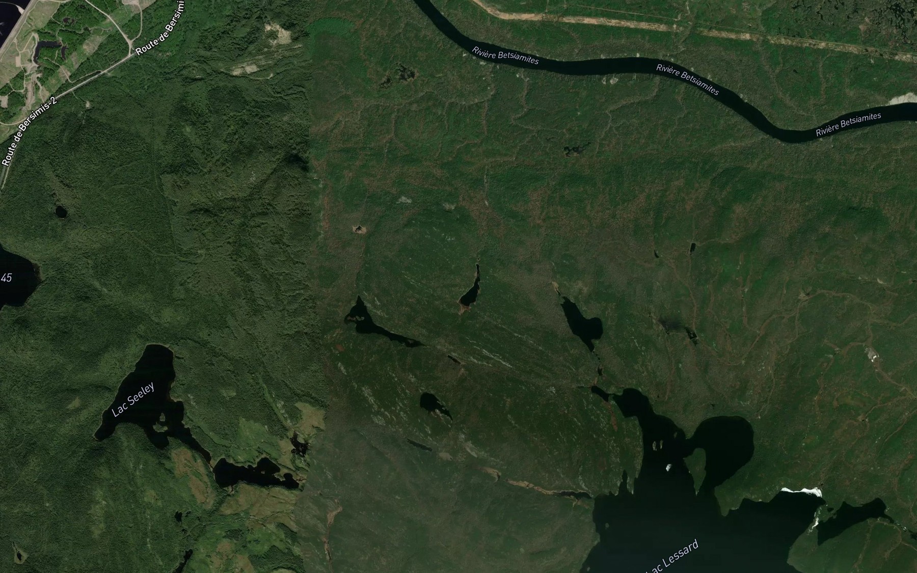 Satellite map of the Lac des Papous