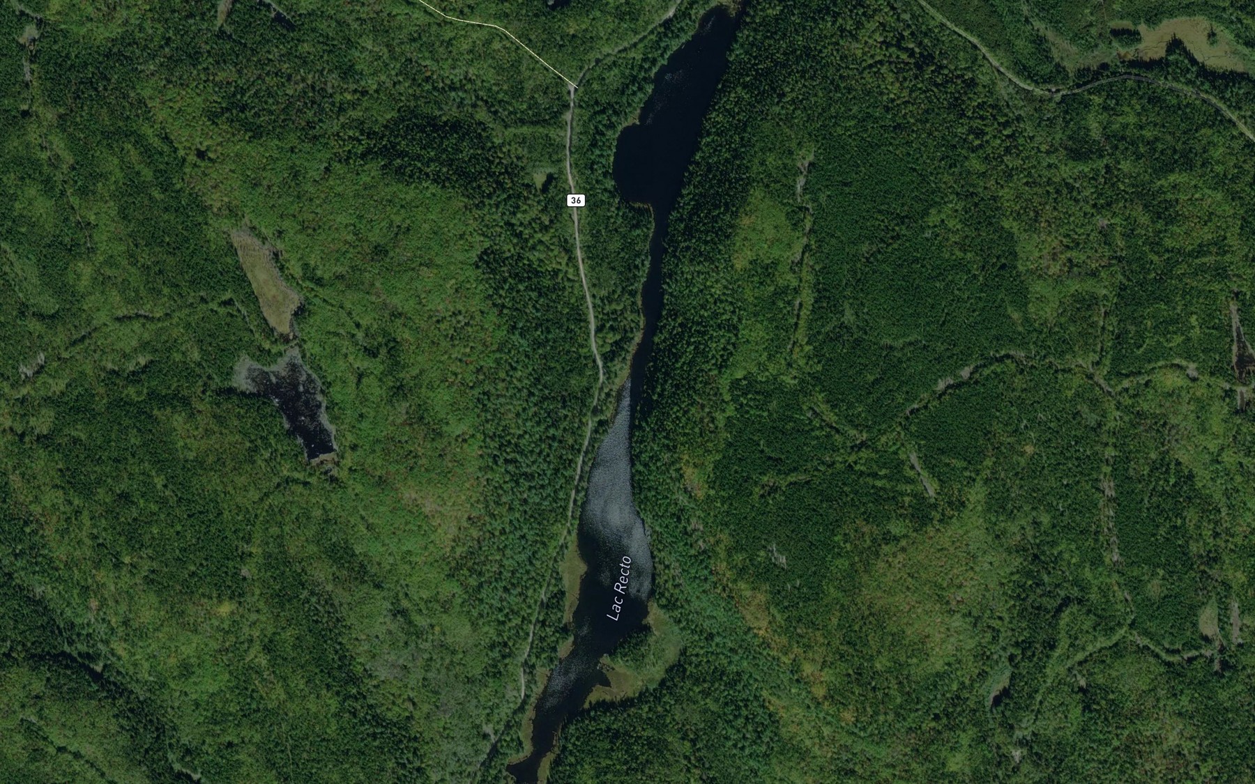 Satellite map of the Lac Recto