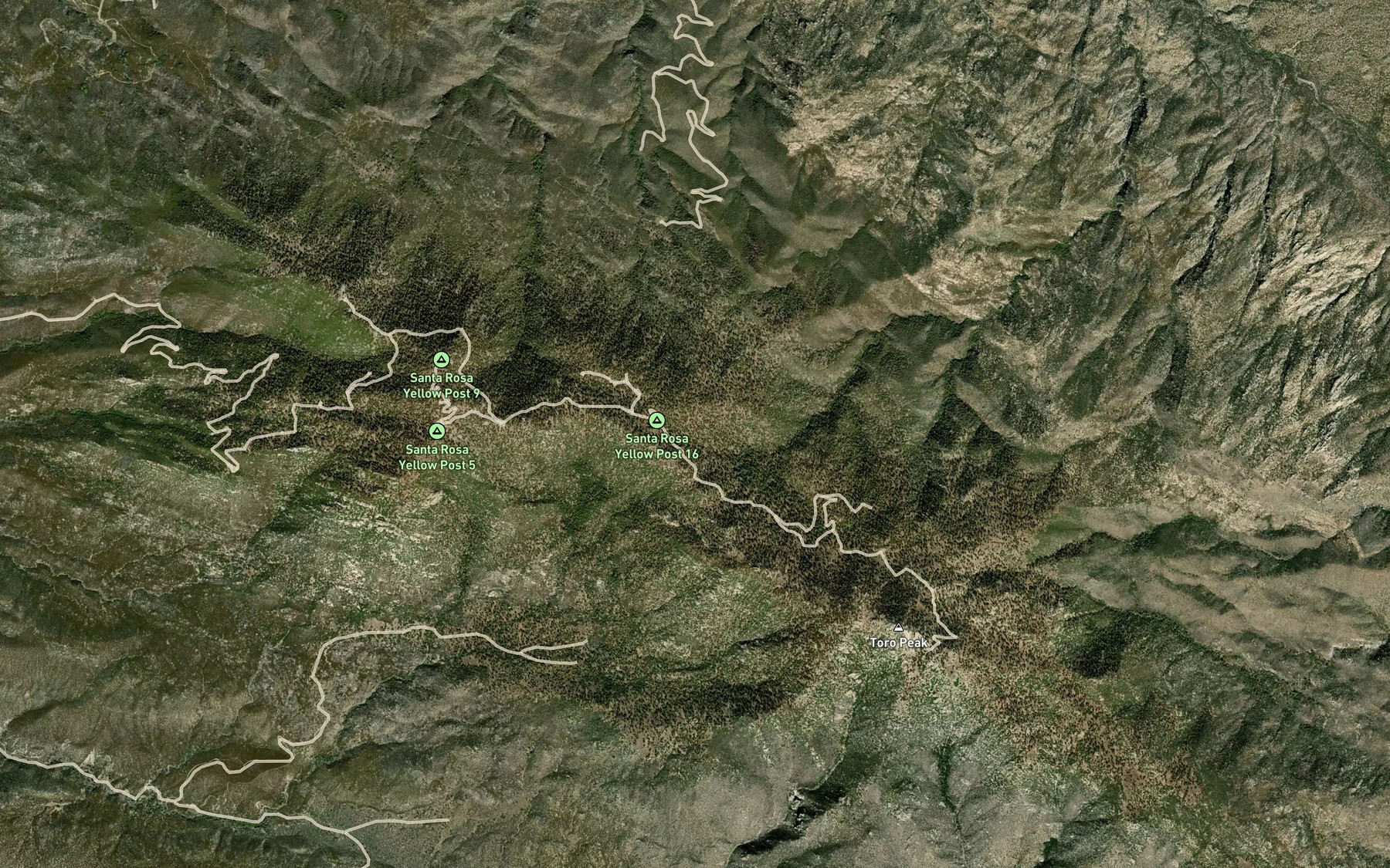 Satellite map of the Cedar Spring