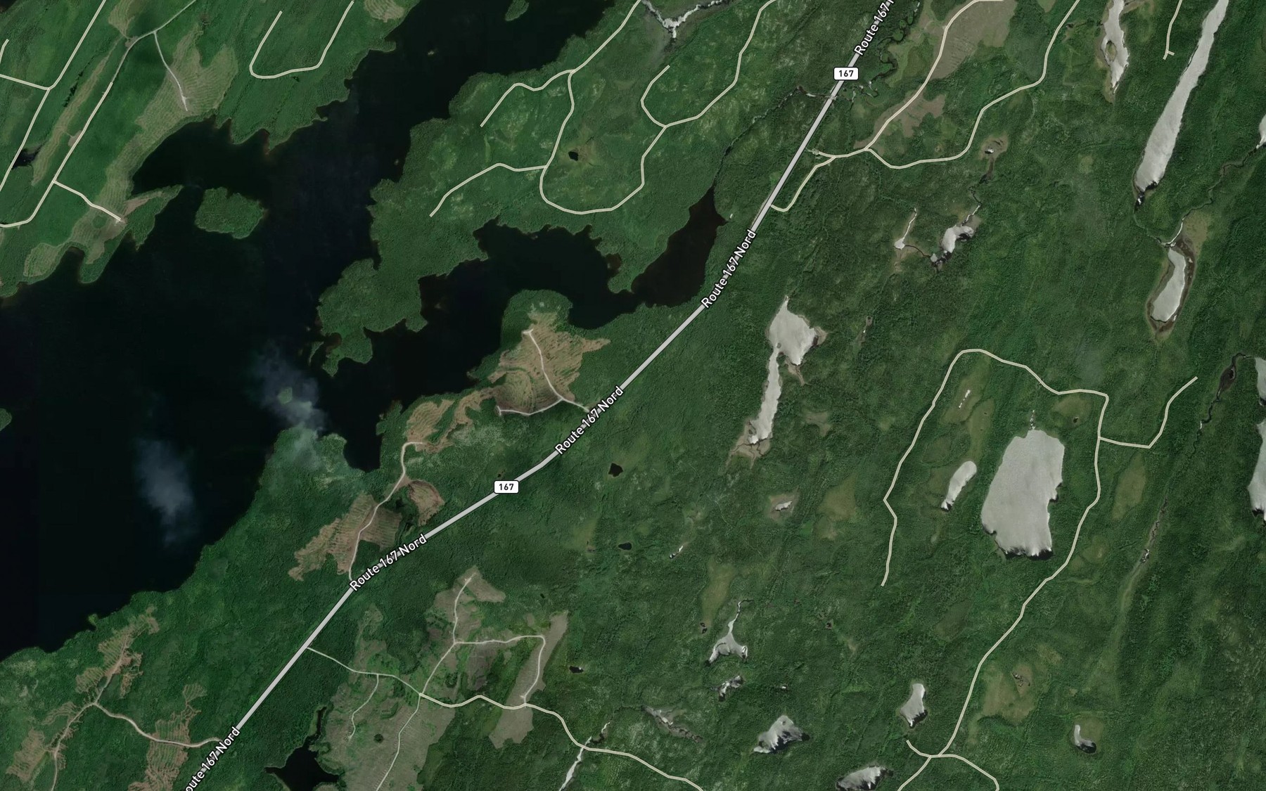 Satellite map of the Ruisseau Bordeleau