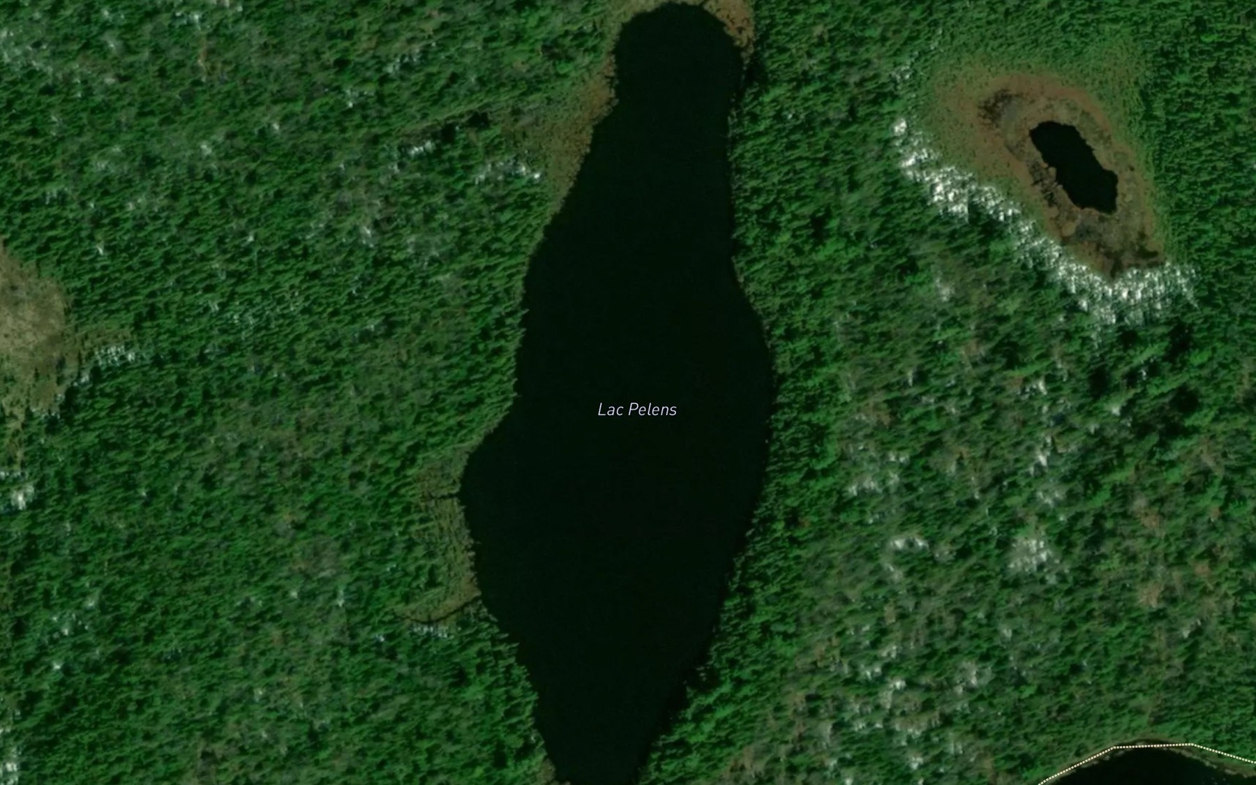 Satellite map of the Lac Pelens