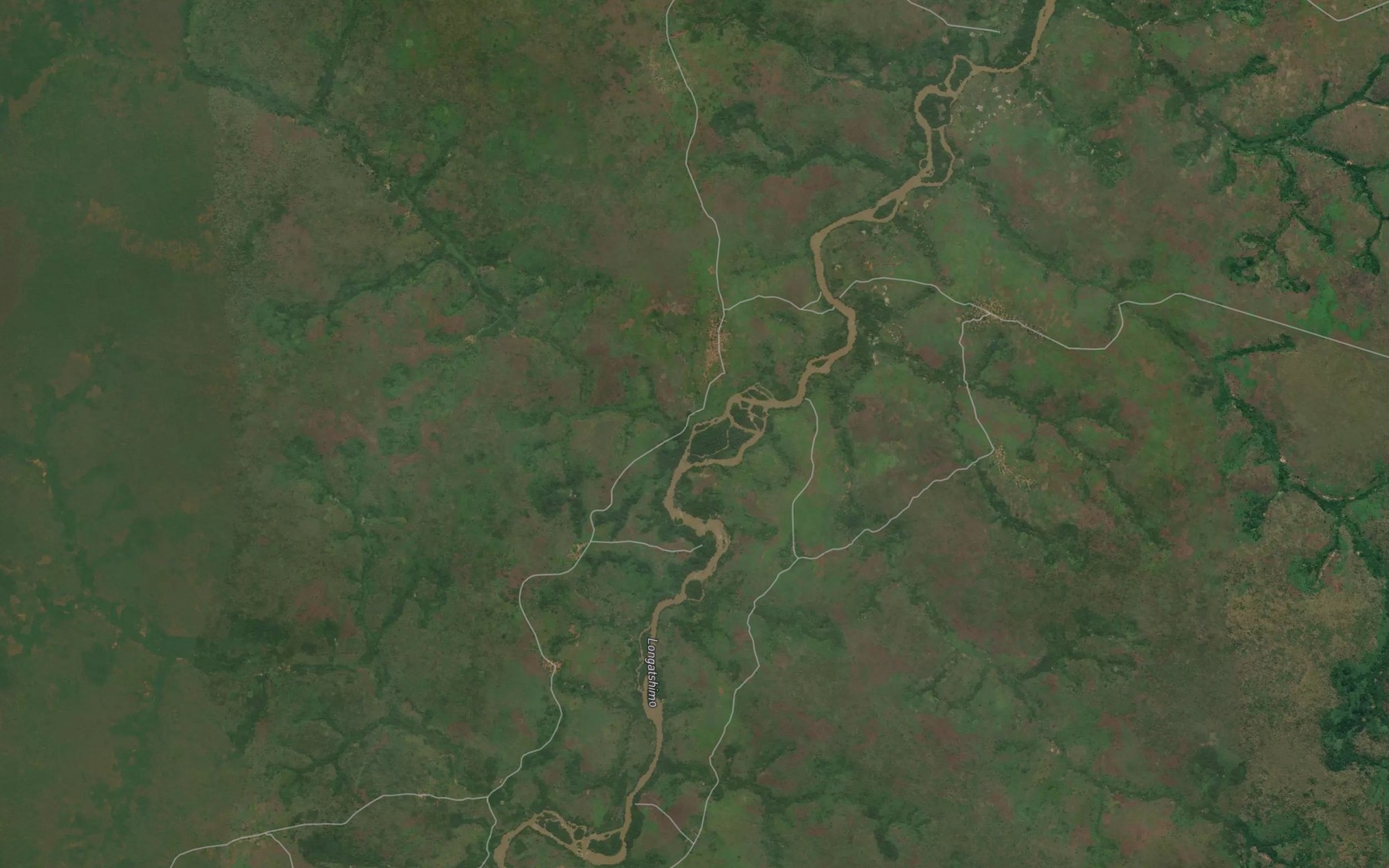 Satellite map of the Luenga