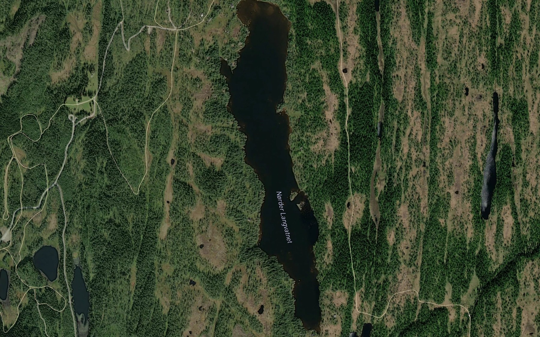 Satellite map of the Langvatnet