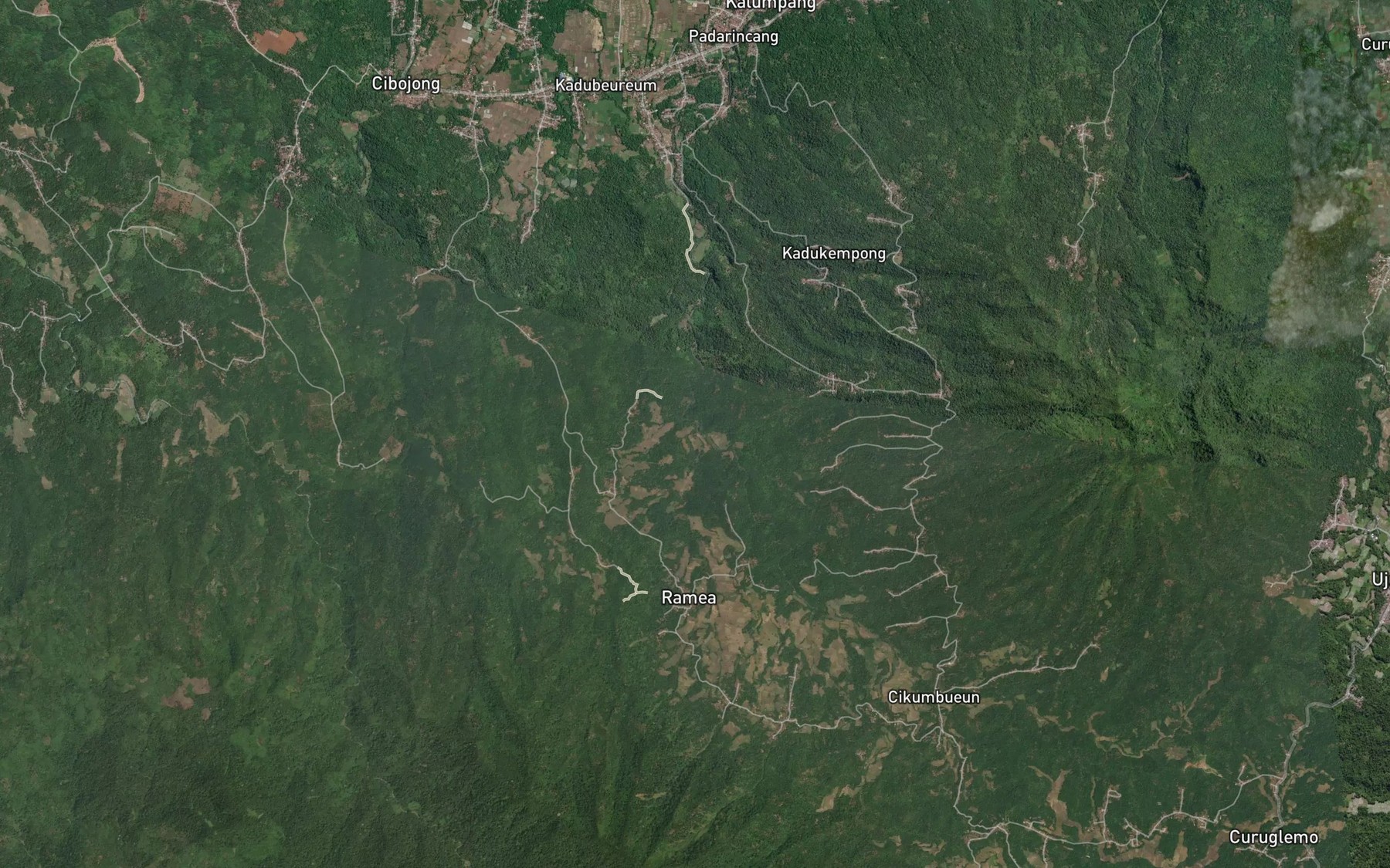 Satellite map of the Ci Kadupedang