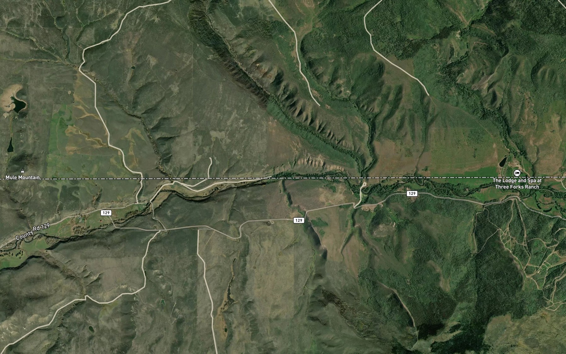 Satellite map of the Deer Creek