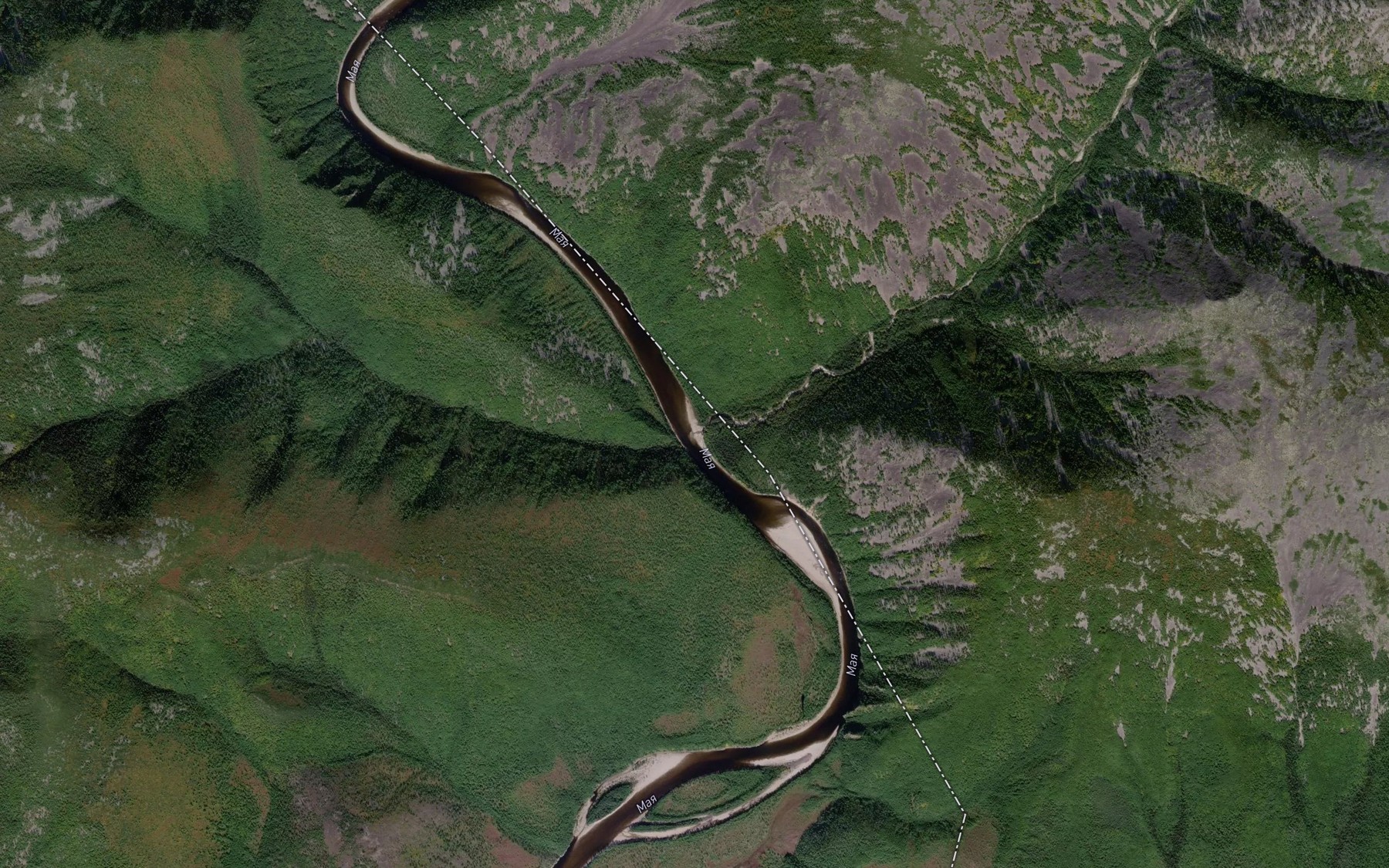 Satellite map of the Levyy Utanakh