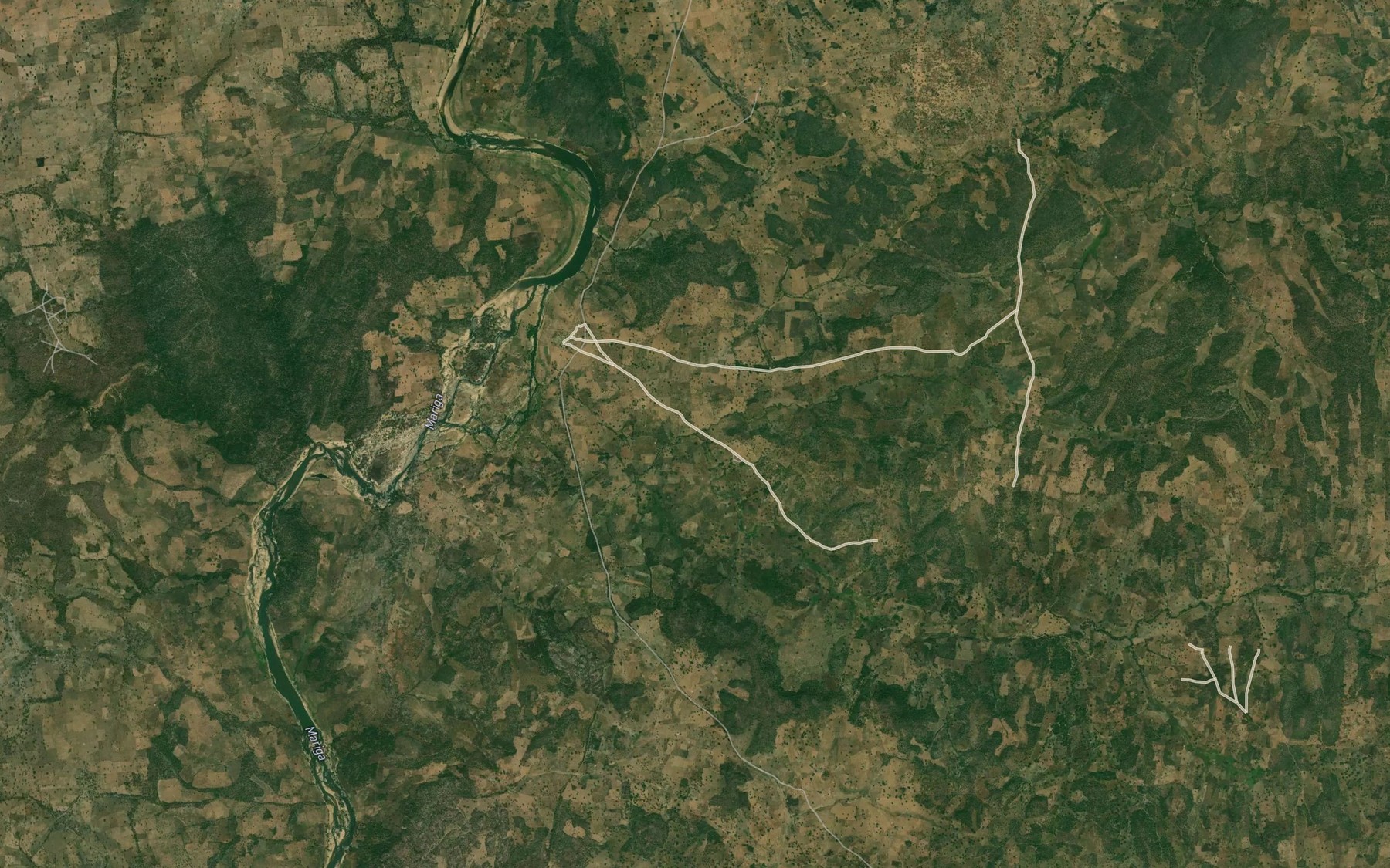 Satellite map of the River Parandoki