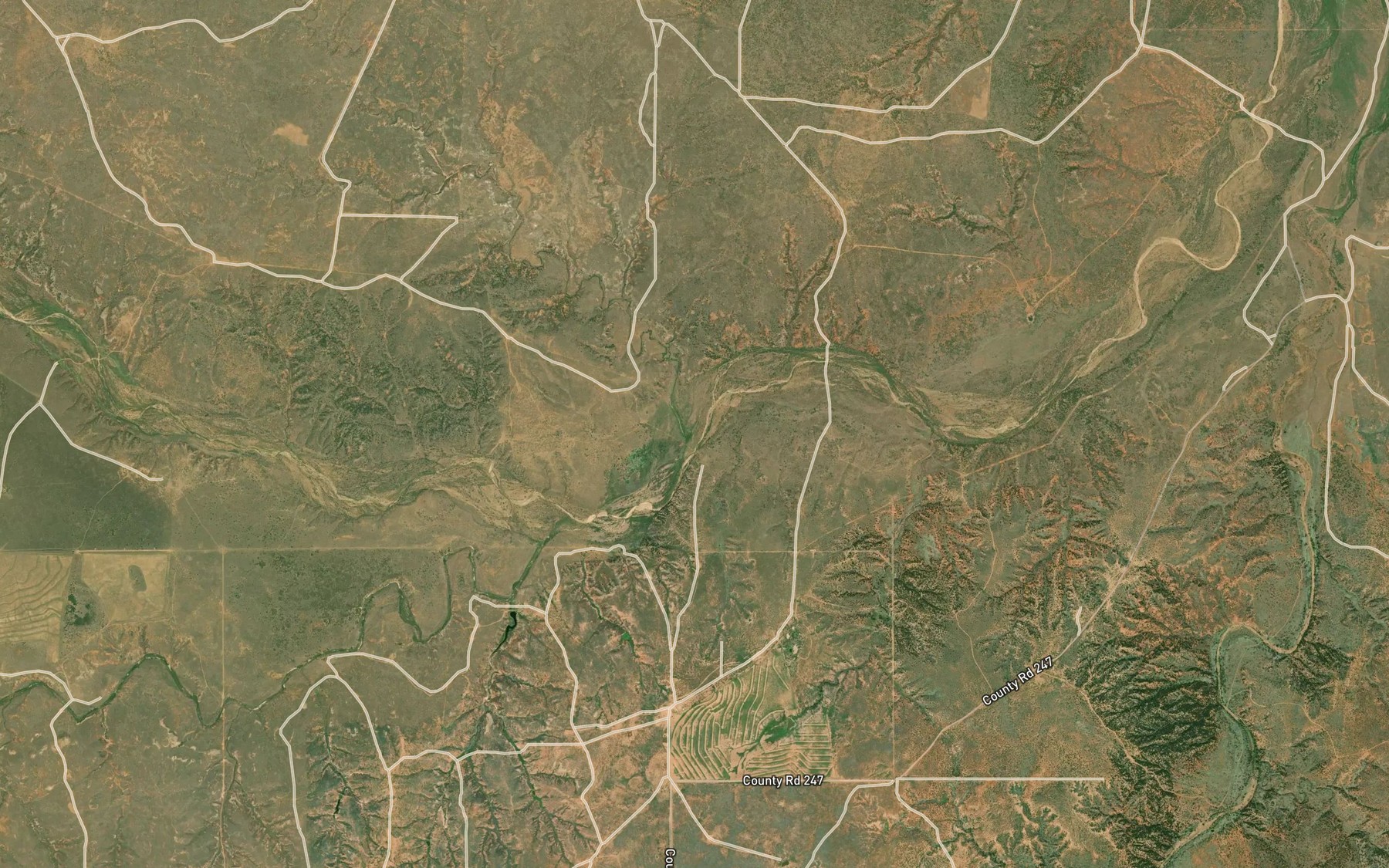 Satellite map of the Bear Creek