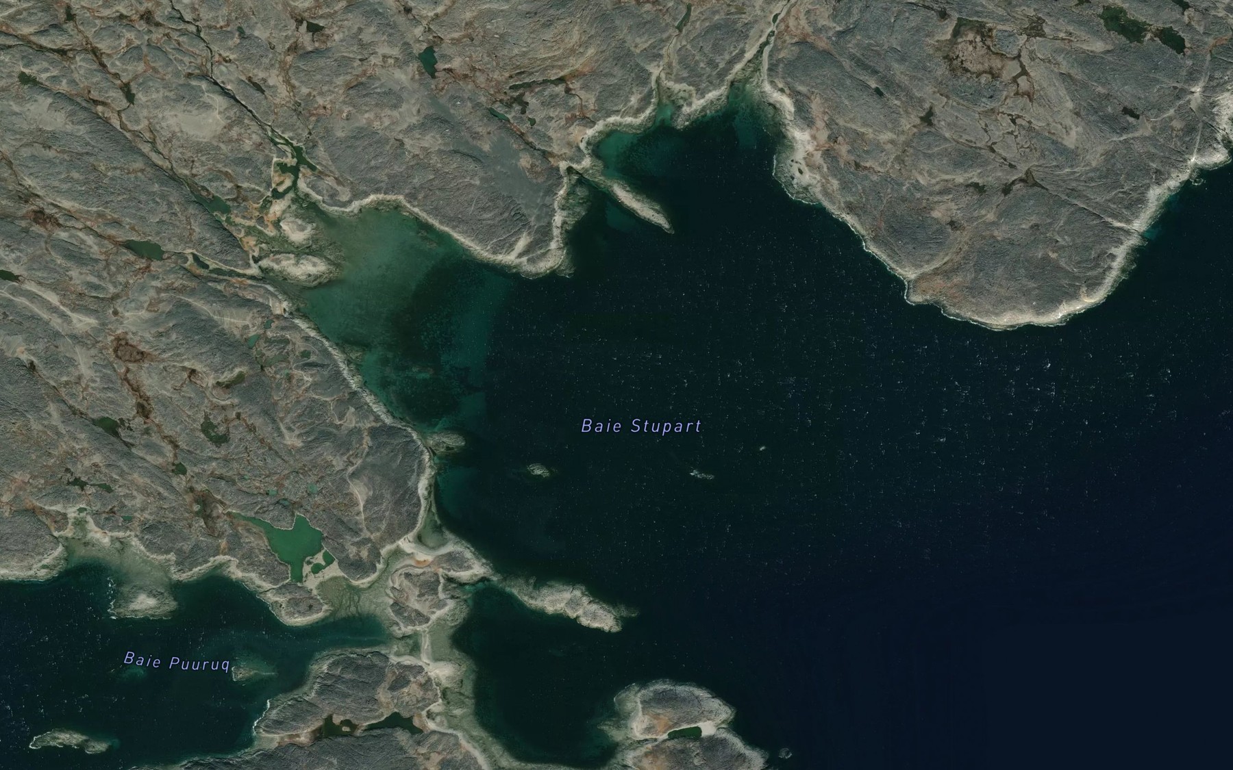 Satellite map of the Baie Stupart