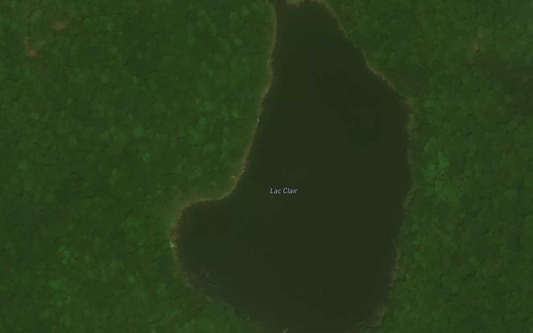 Satellite map of the Lac Clair