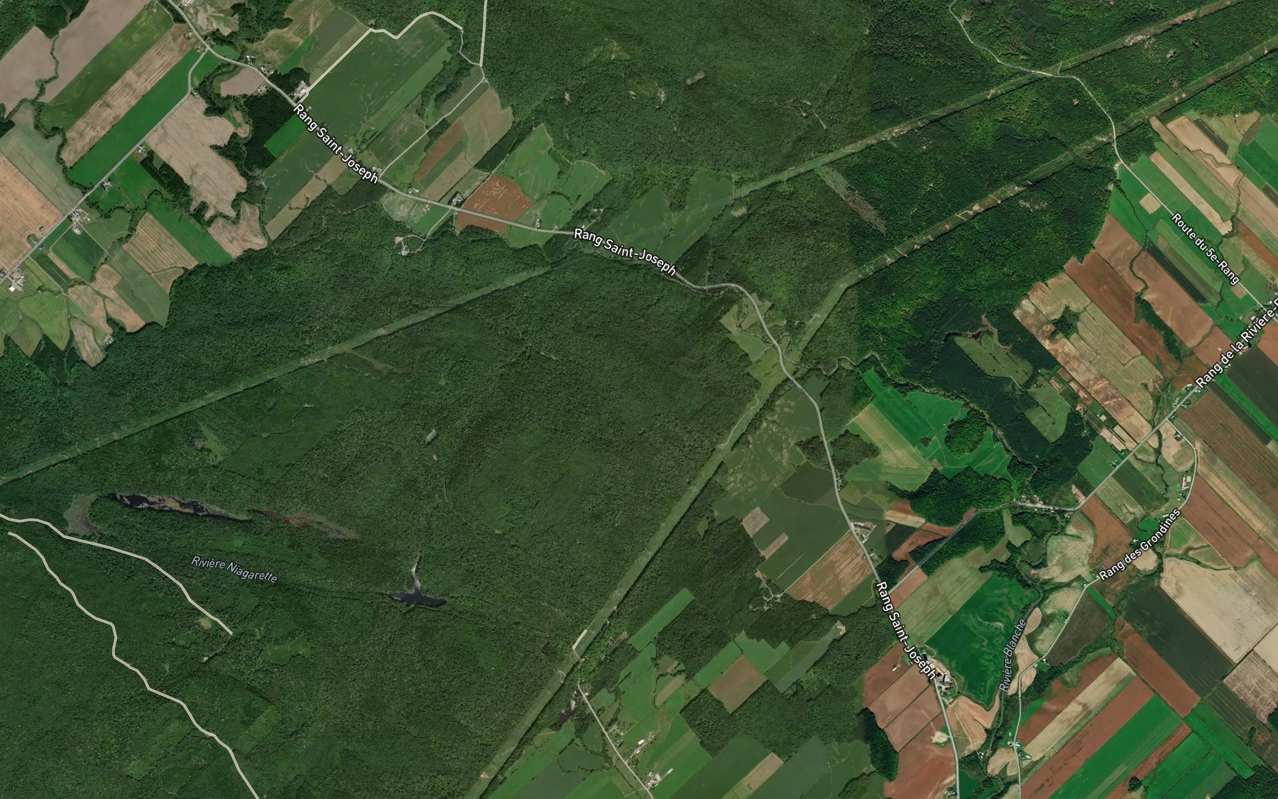 Satellite map of the Lac Saint-Leon