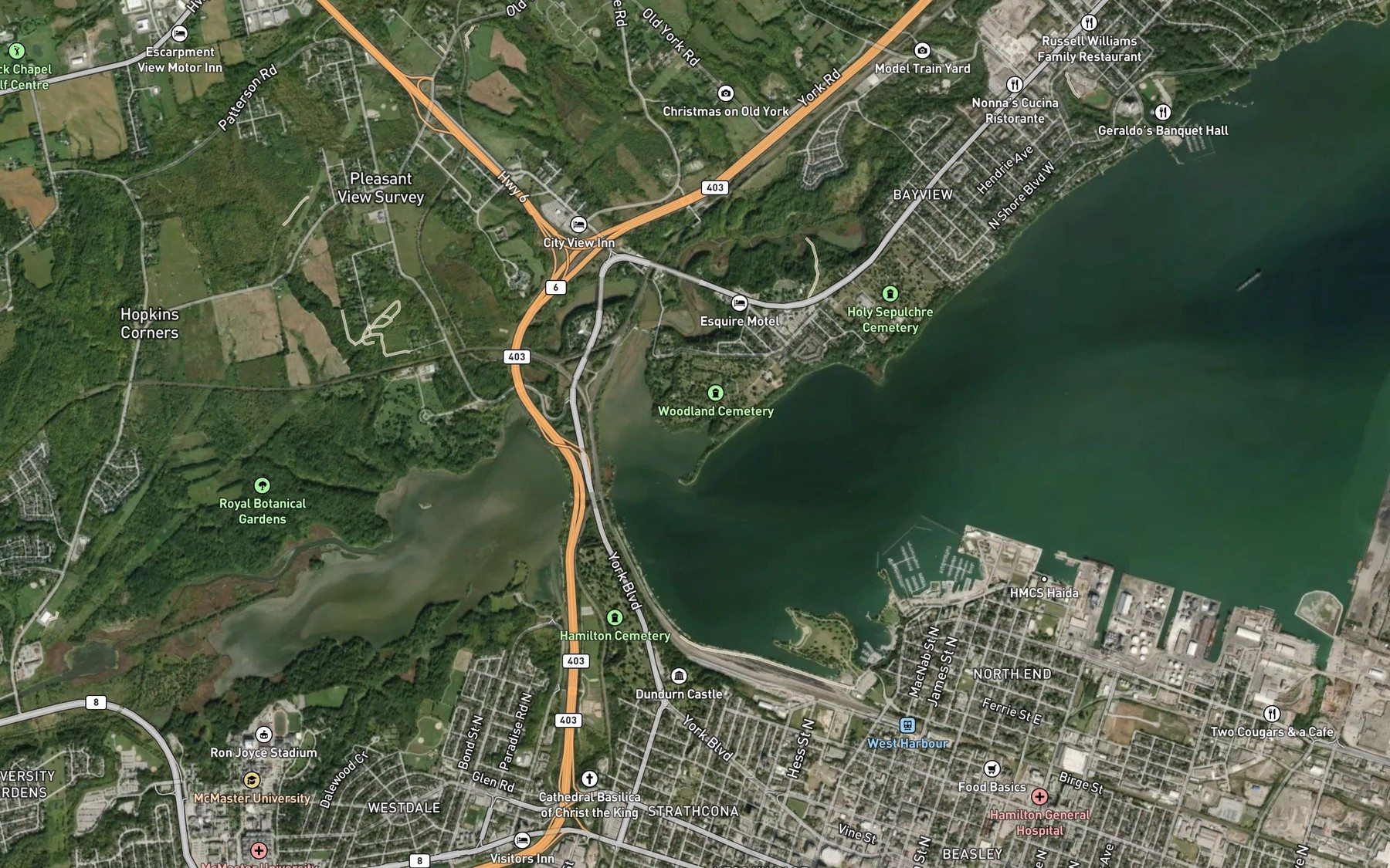 Satellite map of the Grindstone Creek