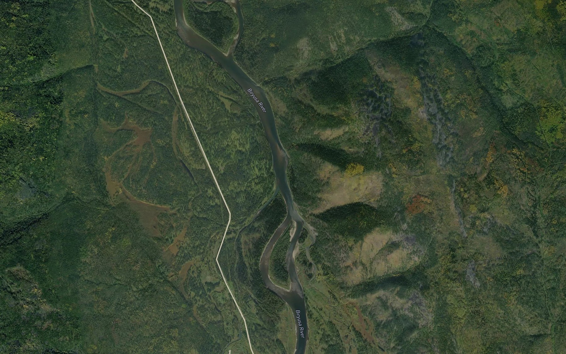 Satellite map of the Tenishet