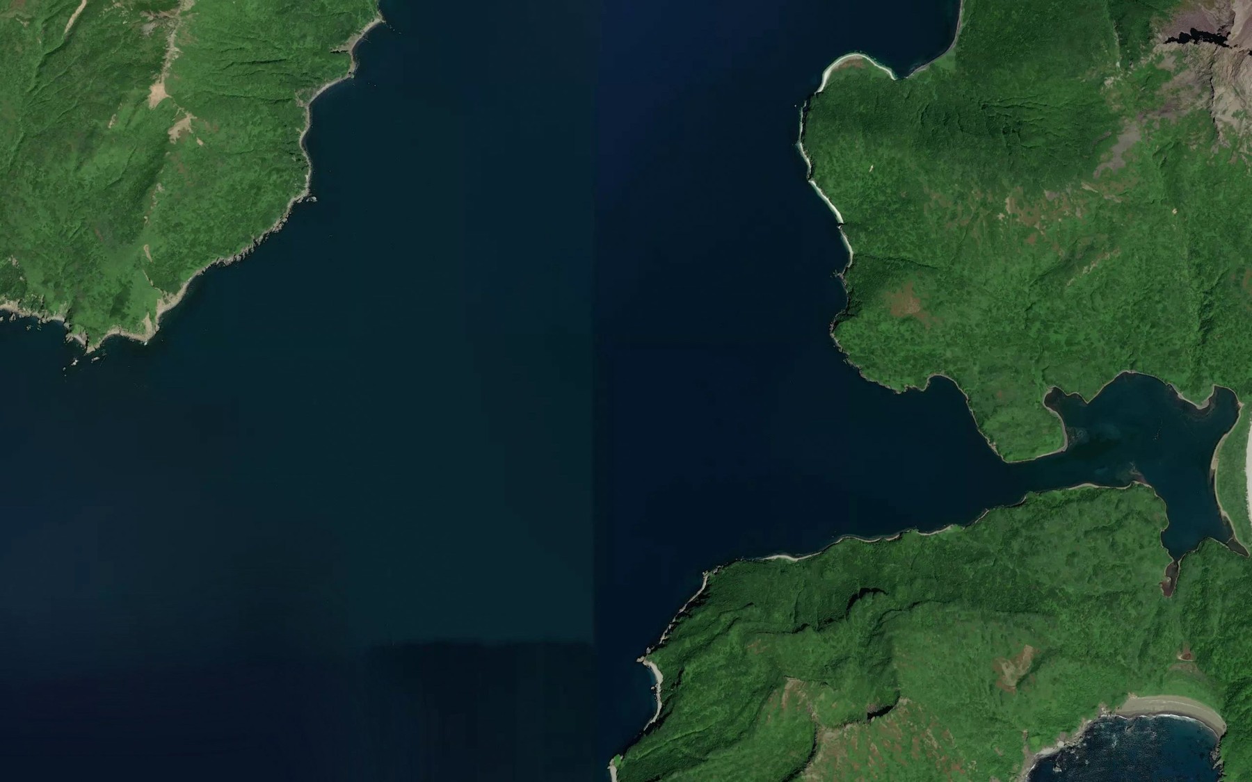 Satellite map of the Fishrack Bay