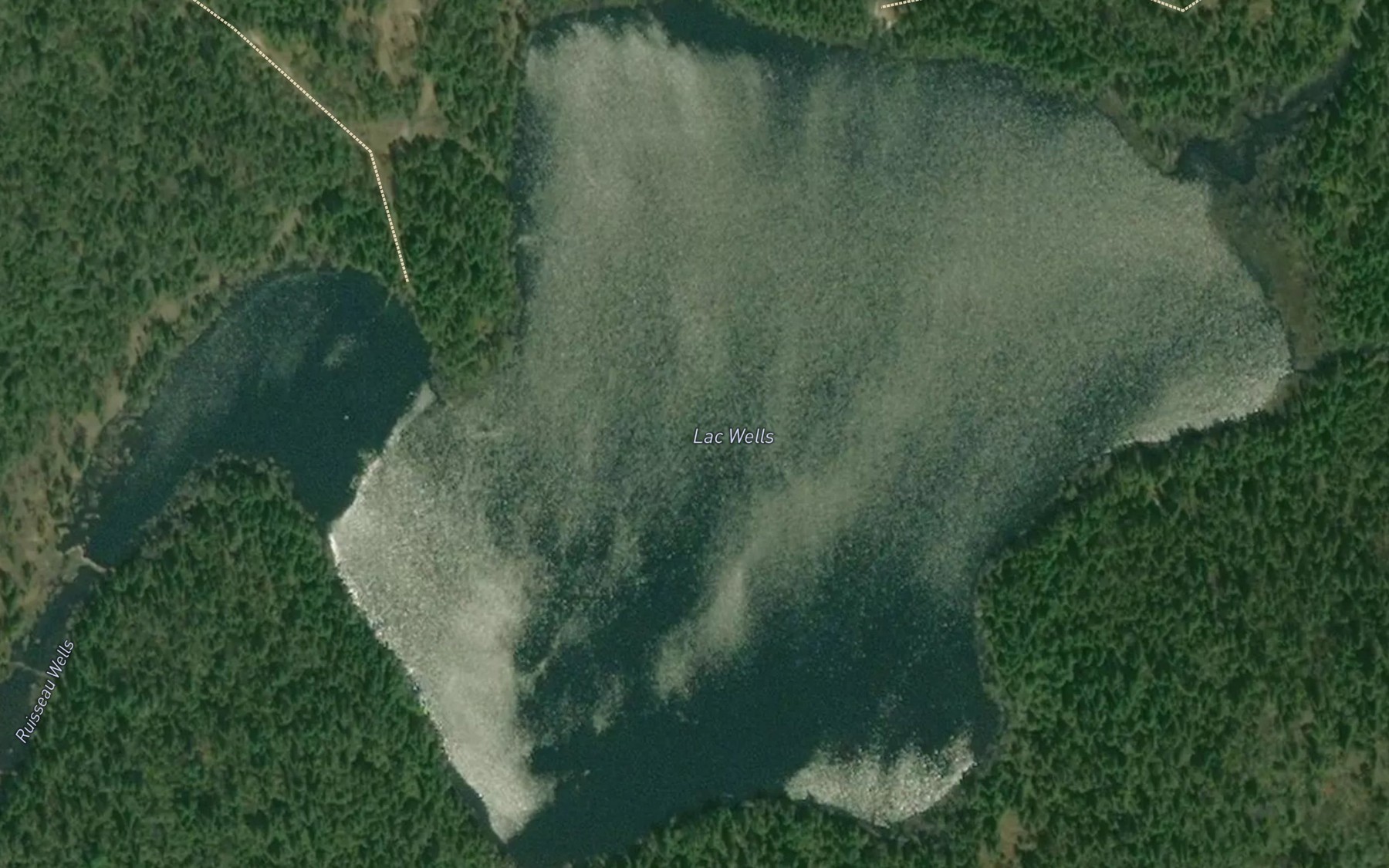 Satellite map of the Lac Wells