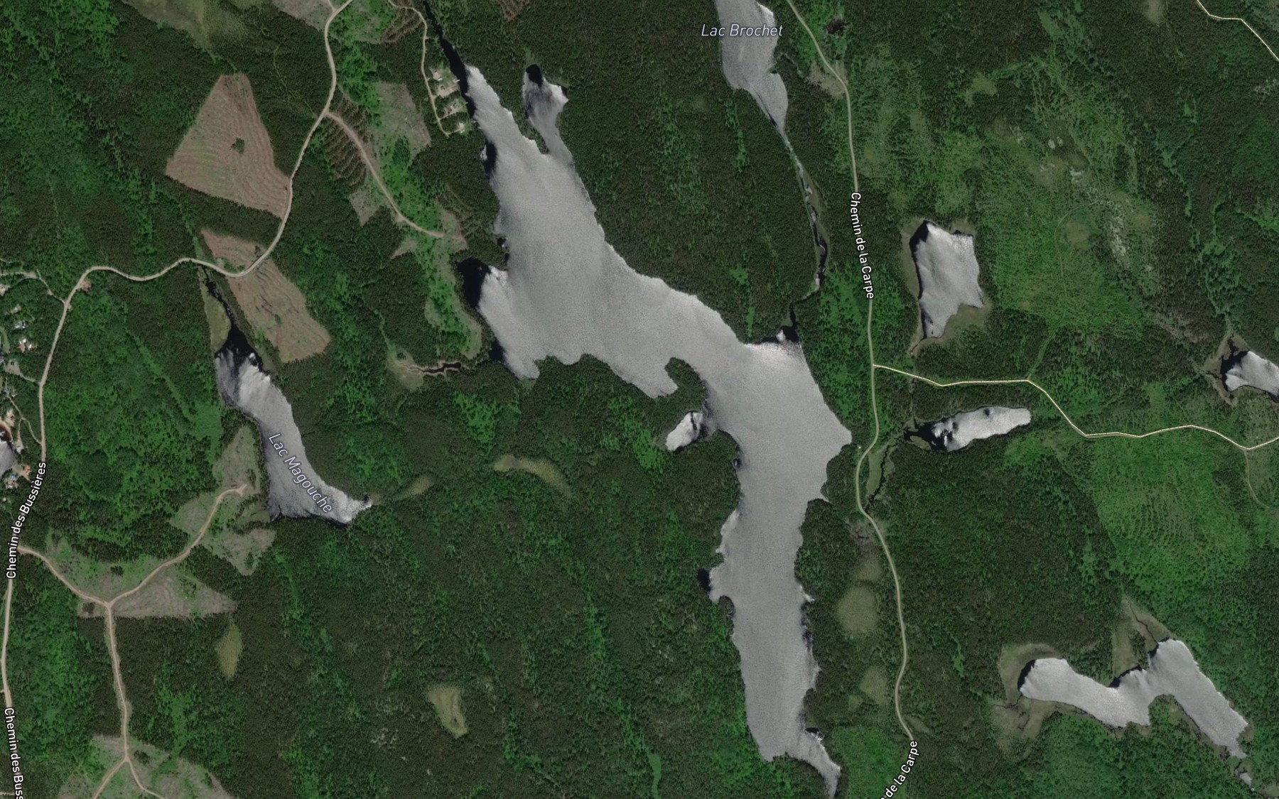 Satellite map of the Lac a la Carpe